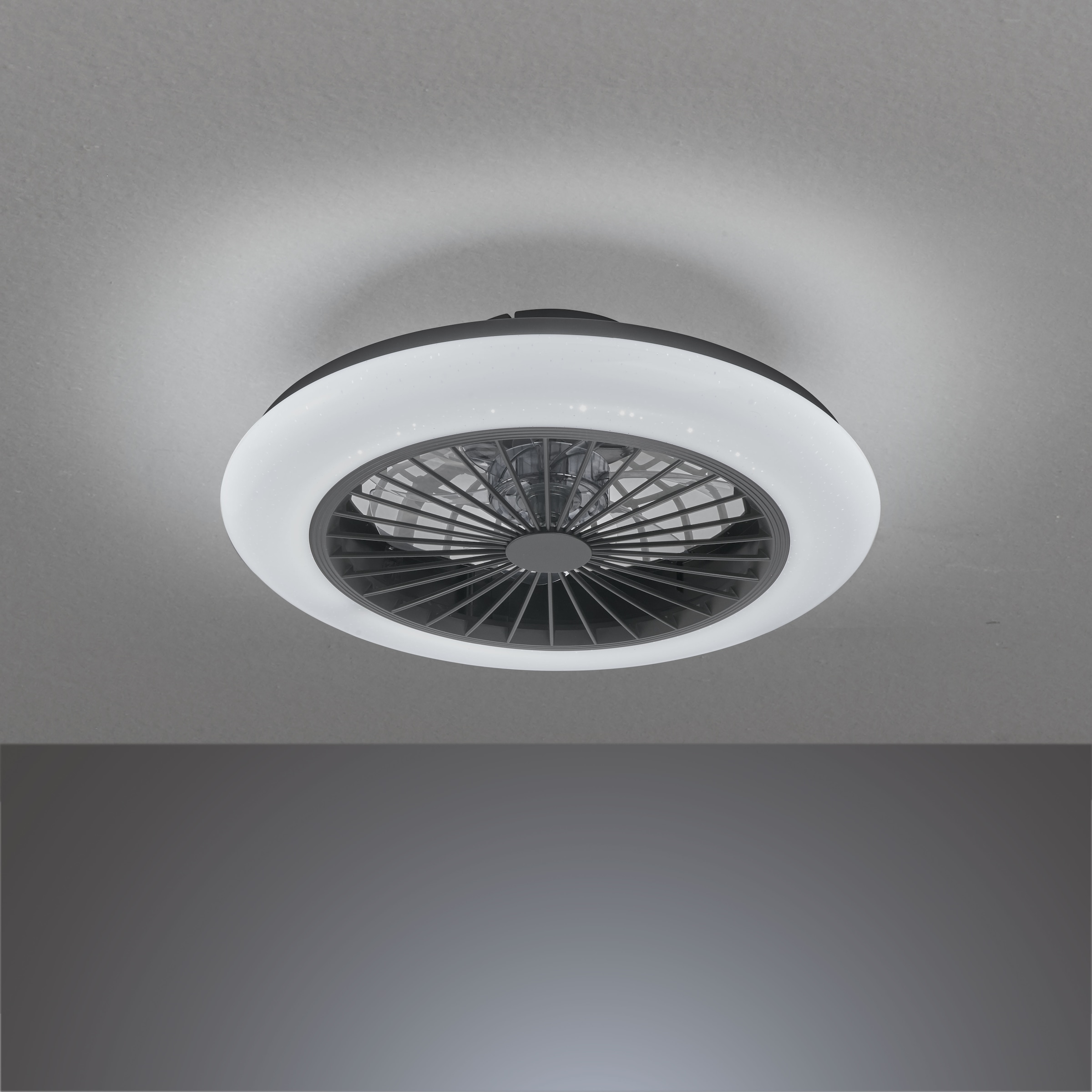 REALITY Leuchten LED Deckenleuchte »Stralsund Deckenventilator« LED-Board 1 Stk. warmweiß - kaltweiß Deckenlampe, Ventilator, Fernbedienung, Ventilator getrennt schaltbar