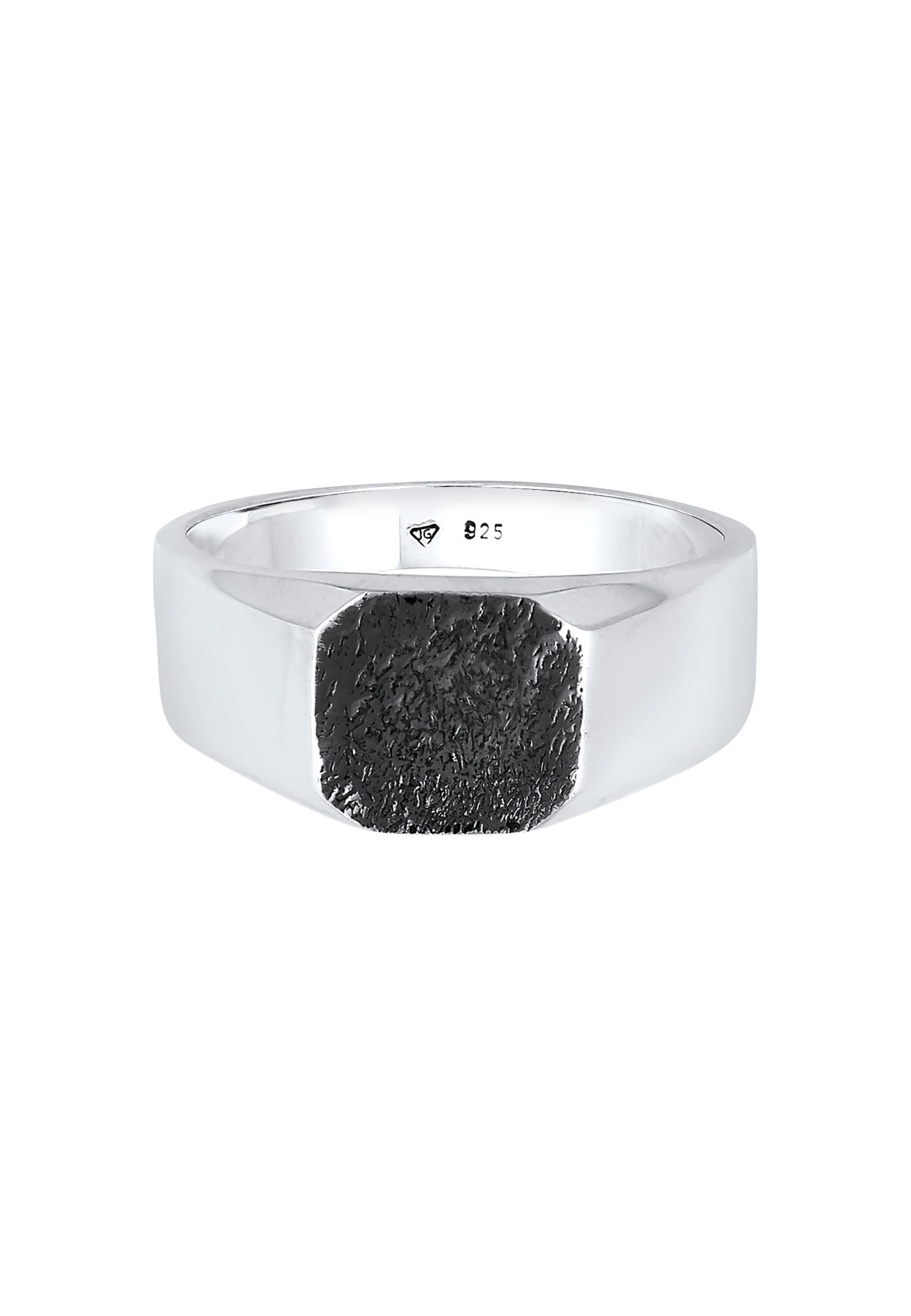Kuzzoi Siegelring »Ring Basic Siegelring Herren Quadrat Matt 925 Silber«