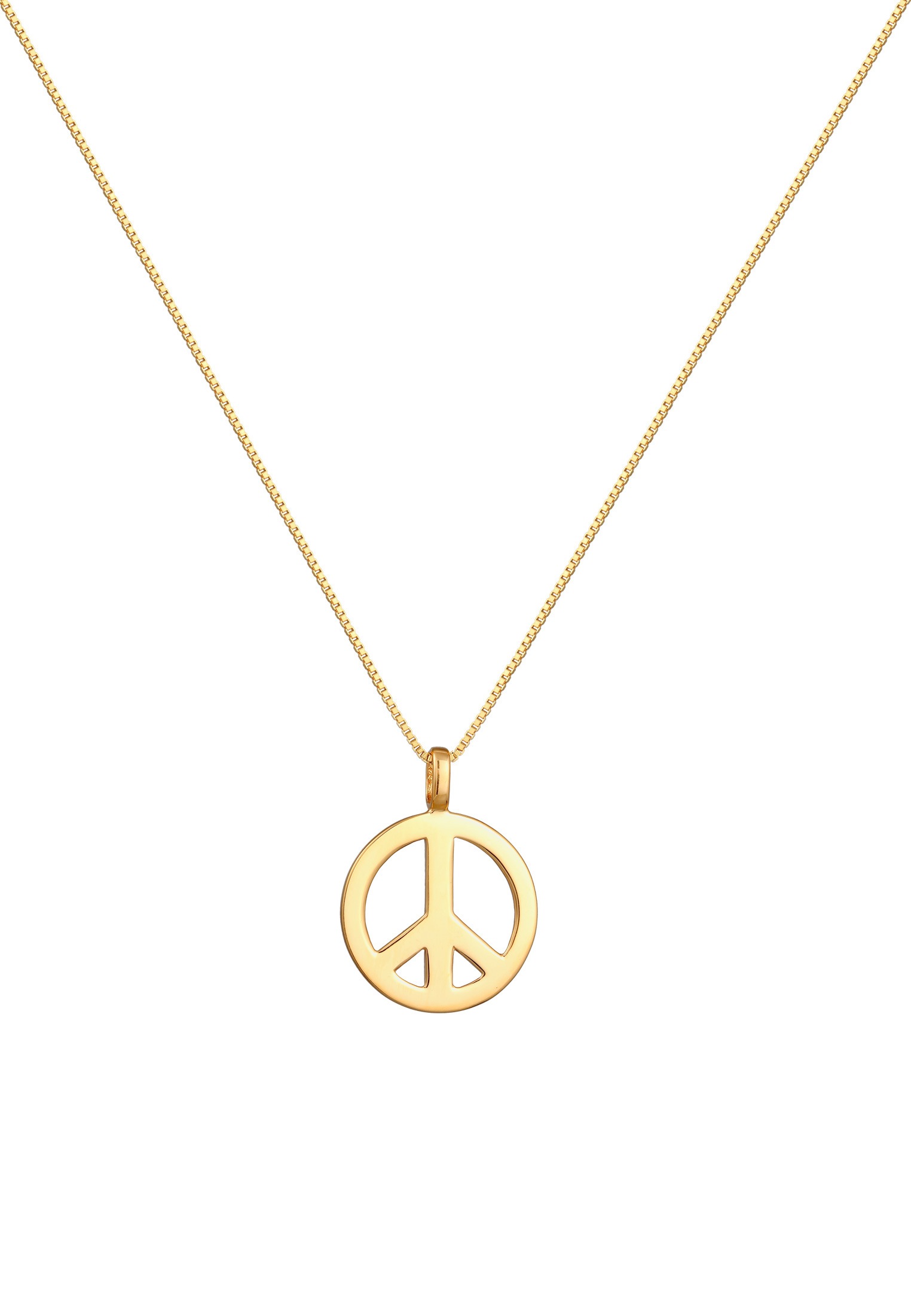 Kuzzoi Lange Kette »Halskette Herren Peace Frieden Massiv 925 Silber«