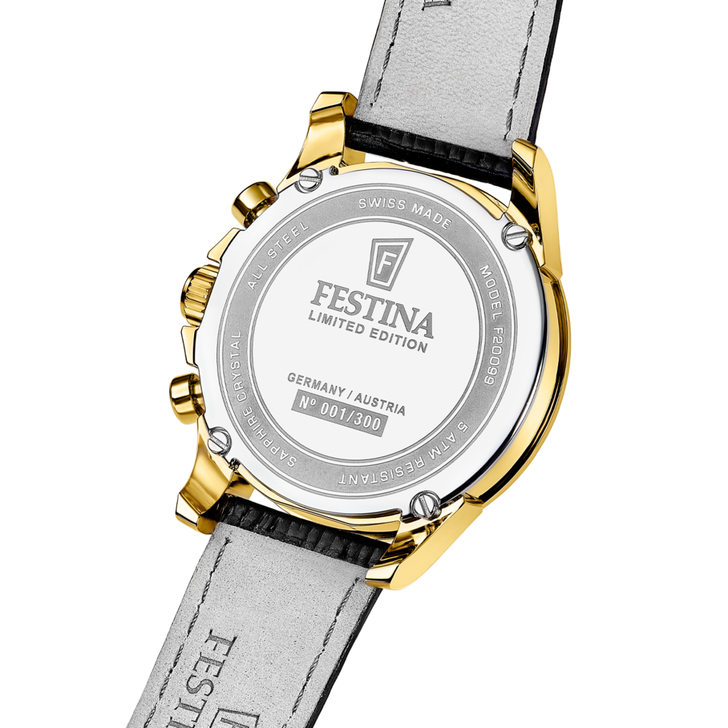 Festina Chronograph »Limited Edition« Quarzuhr, Armbanduhr, Herrenuhr, Swiss Made, Lederarmband, analog, Tag