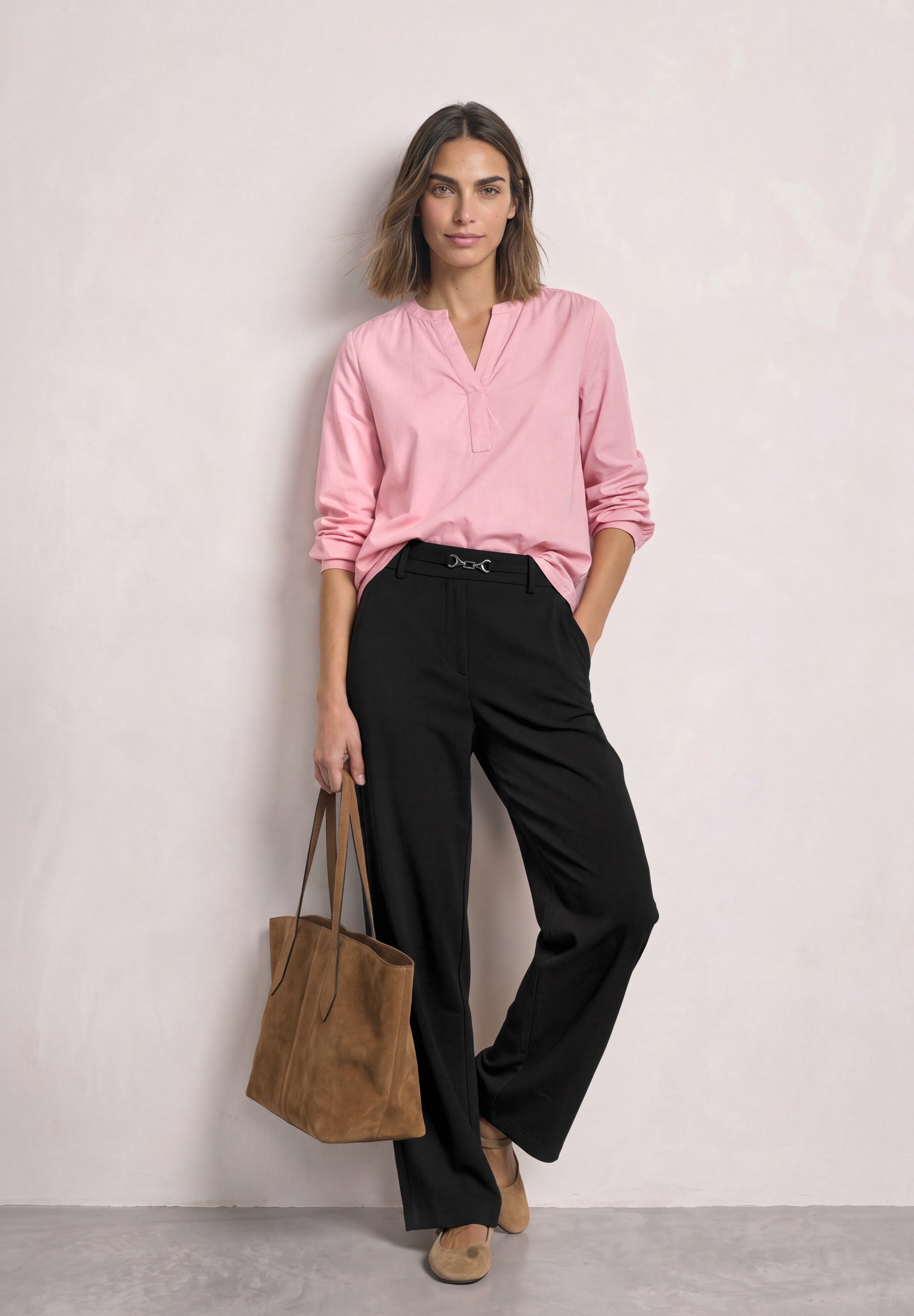 STREET ONE Stoffhose »Style Amalie«  mit Gummizug und Schnalle / Stretch