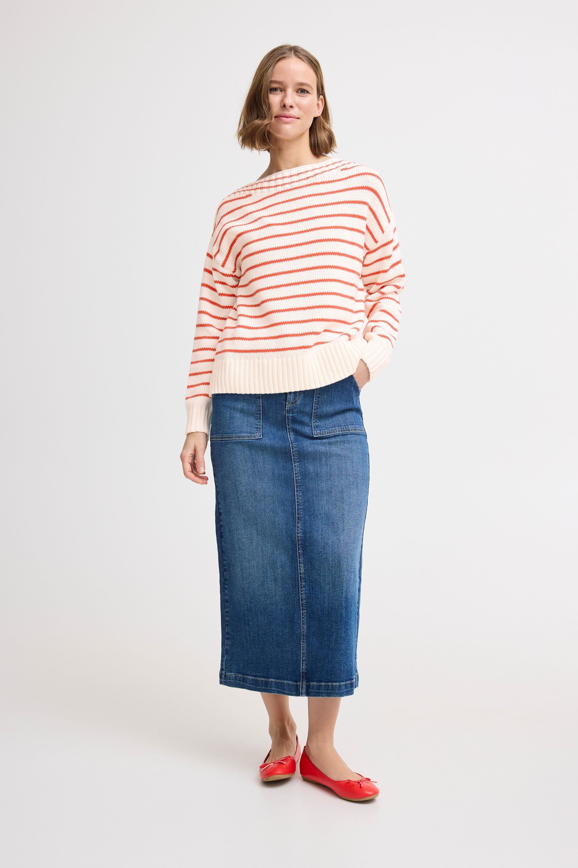 b.young Strickfleece-Pullover »Strickpullover BYNAGLA STRIPED JUMPER -«