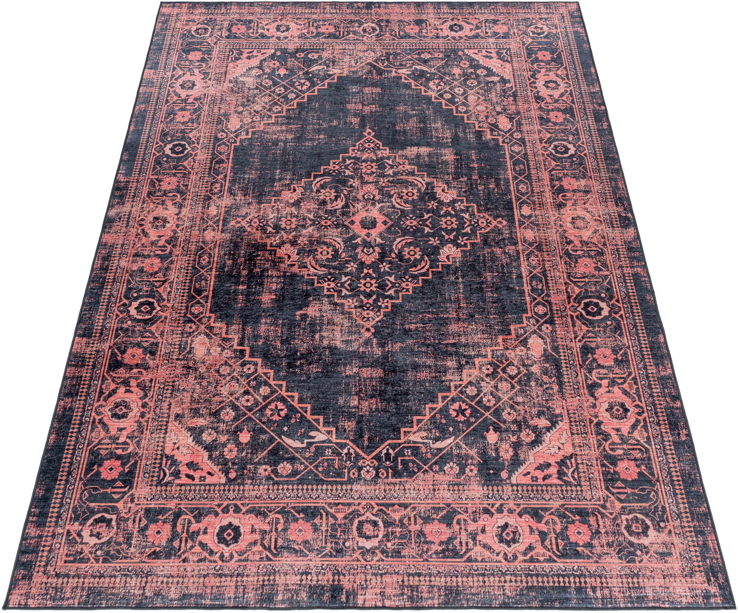 Ayyildiz Teppiche Teppich »FIESTA 4301« rechteckig 6 mm Höhe Läufer, pflegeleichter Kurflorteppich, moderner Vintage, Orient Optik