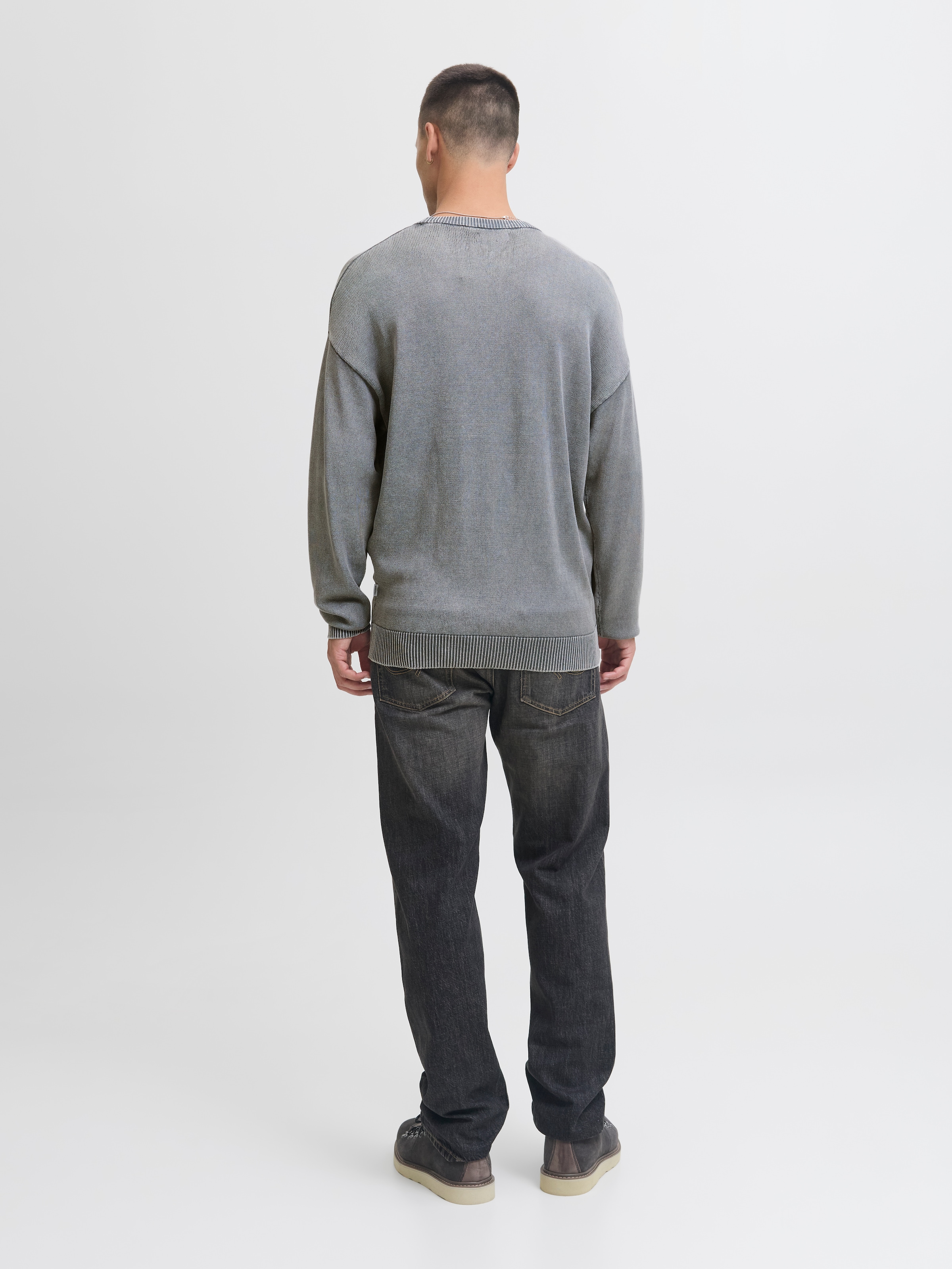 Jack & Jones Rundhalspullover »JJECHARGE FADED KNIT CREW NECK NOOS«