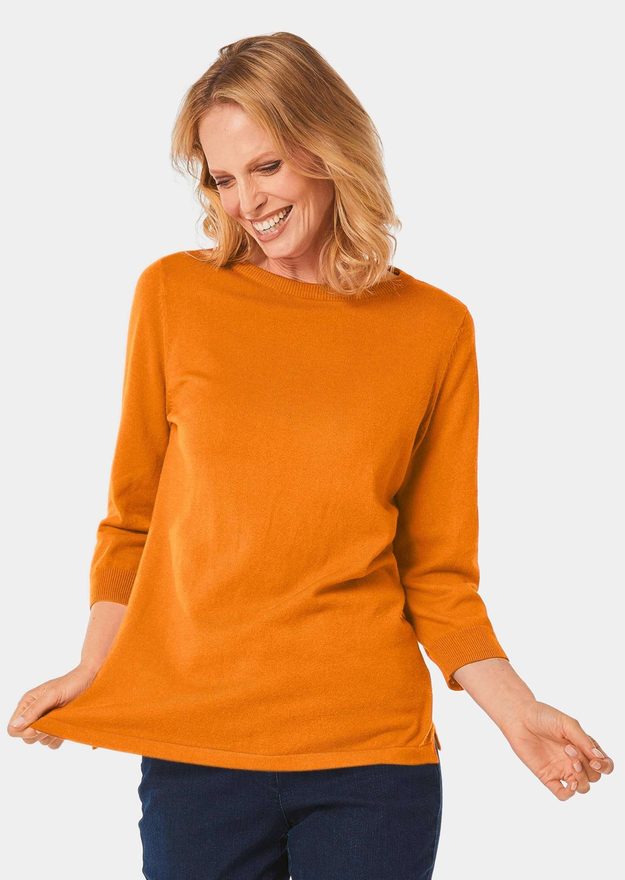 GOLDNER Strickpullover »Kurzgröße Pullover aus hochwertigem Garn«