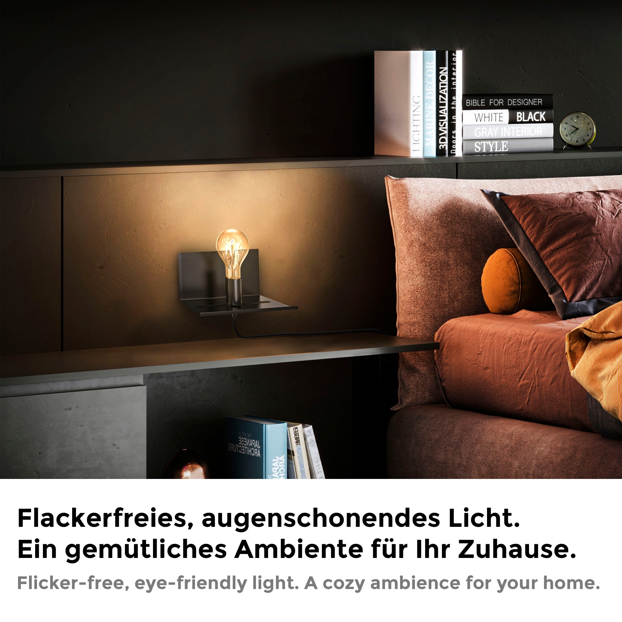 B.K.Licht LED-Leuchtmittel »BK_LM1404 LED Leuchtmittel 2er Set E27 A75« E27 2 Stk. Warmweiß 2.200 K Edison Vintage Glühbirne Filament