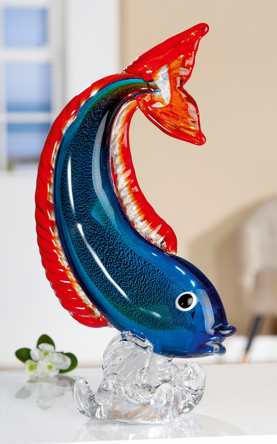 GILDE GLAS art Dekofigur »Skulptur Fisch«, (1 St.), blau, Glas im OTTO  Online Shop | Wandobjekte