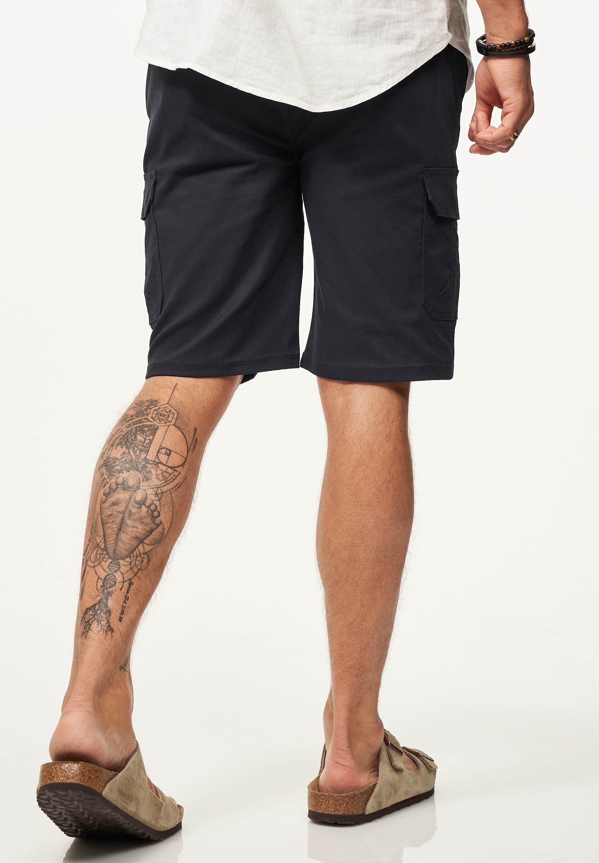 SOULSTAR Cargoshorts »SOULSTAR Cargoshorts mit Stretchanteil Kurze Hose für Herren«  Sommershorts mit Elasthan-Anteil & Gummibund - Bermuda Regular-Fit