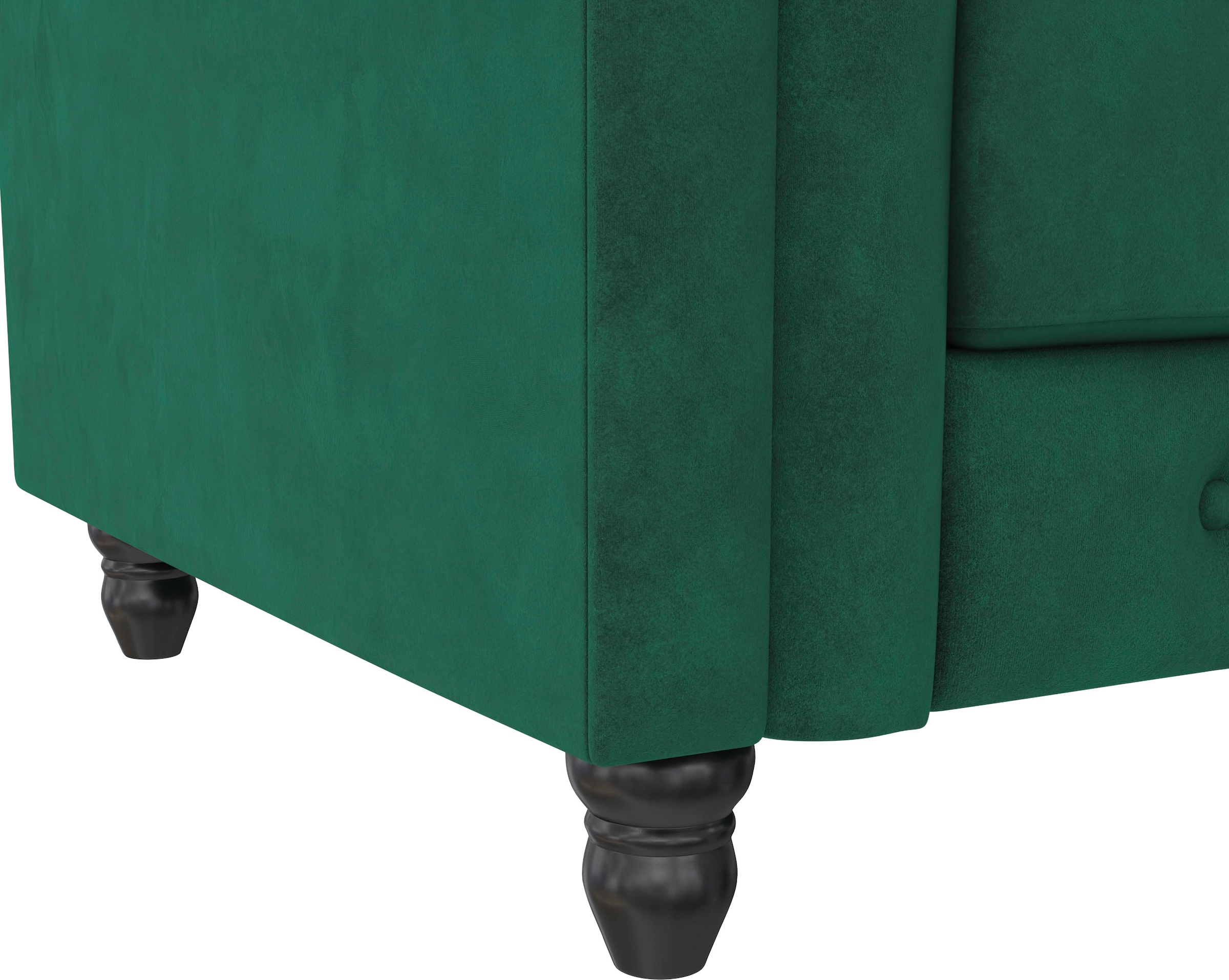 Dorel Home Chesterfield-Sessel »Felix«, mit Rückenlehne 3-fach verstellbar, Beine Massivholz, Sitzhöhe 46 cm
