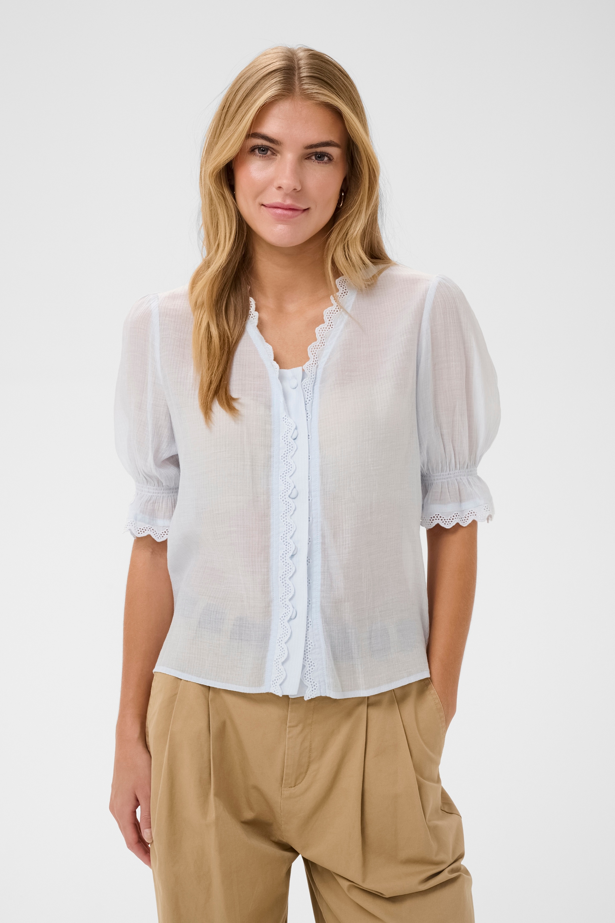 Saint Tropez Kurzarmbluse »Damen Bluse kurzarm KristelSZ«