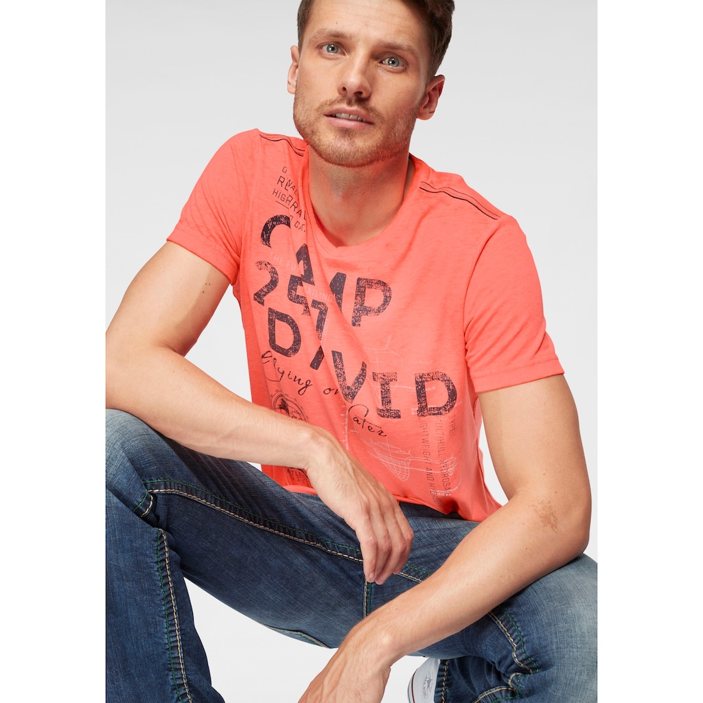 CAMP DAVID T-Shirt, mit Frontprint