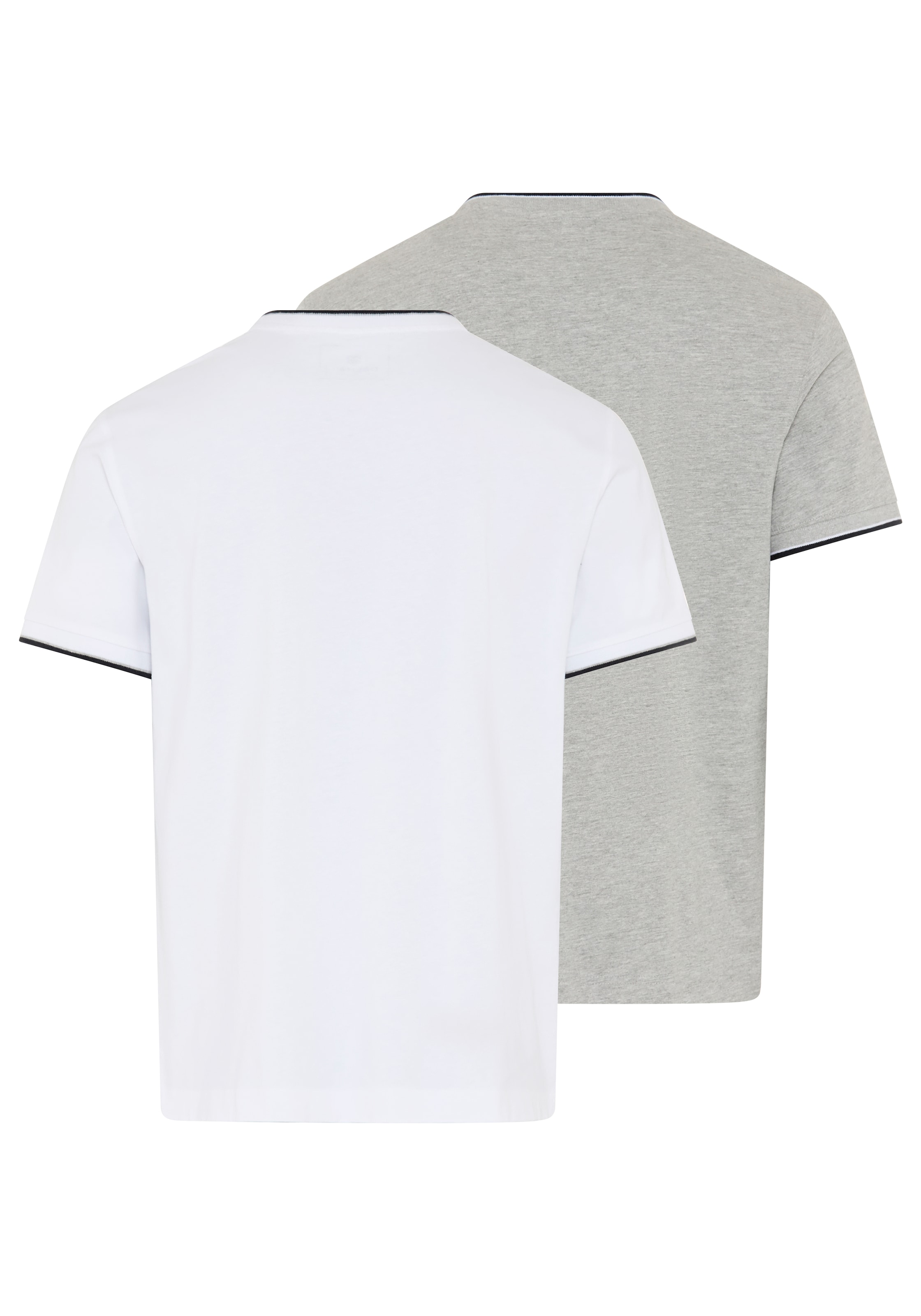 DELMAO Rundhalsshirt »Neue Kollektion!« 2er- Pack,  Kurzarmshirt, klassischer Basic-Stil, normale Passform, unifarben