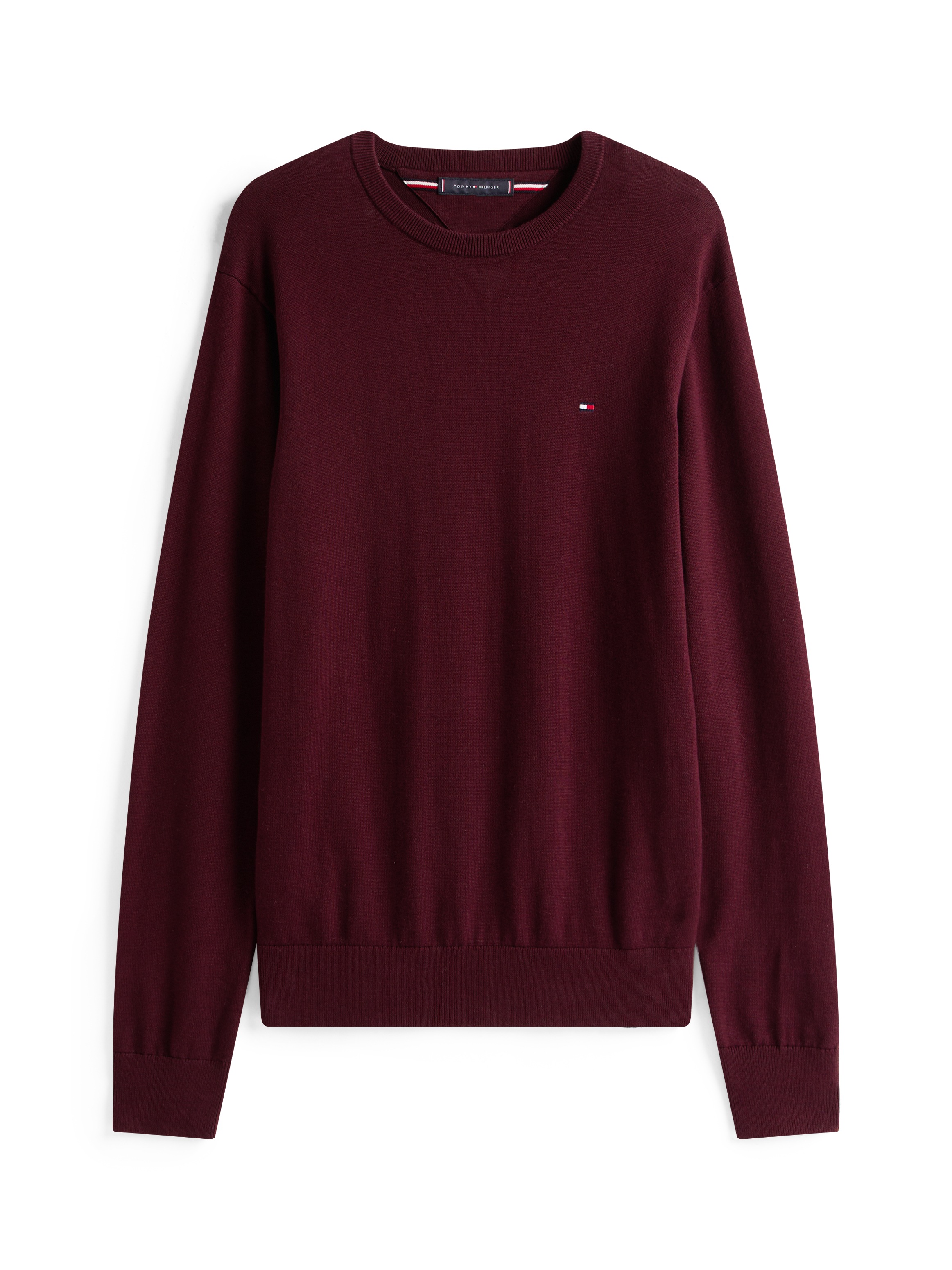 Tommy Hilfiger Rundhalspullover »ESSENTIAL COTTON CREW NECK«, 100% Baumwolle Crewneck Regular Fit Premium Mode