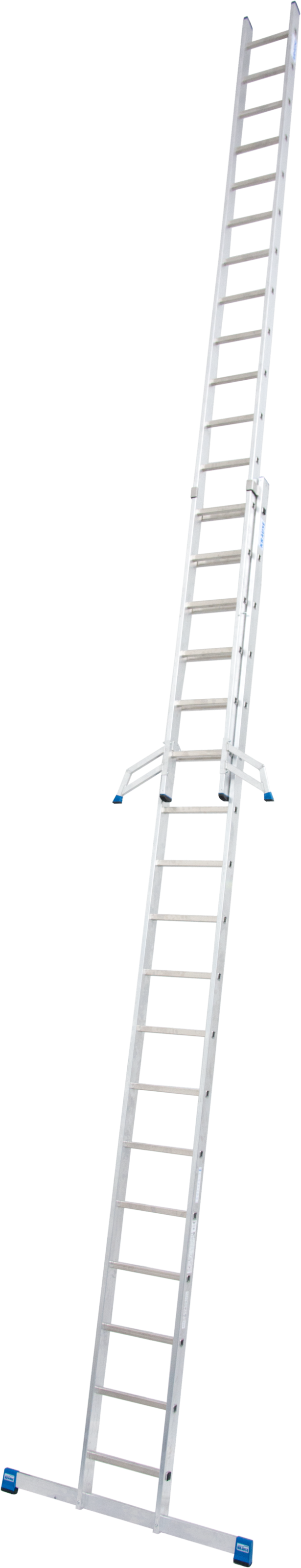Krause Schiebeleiter »STABILO« in silberfarben, Größe 2x18 Sprossen