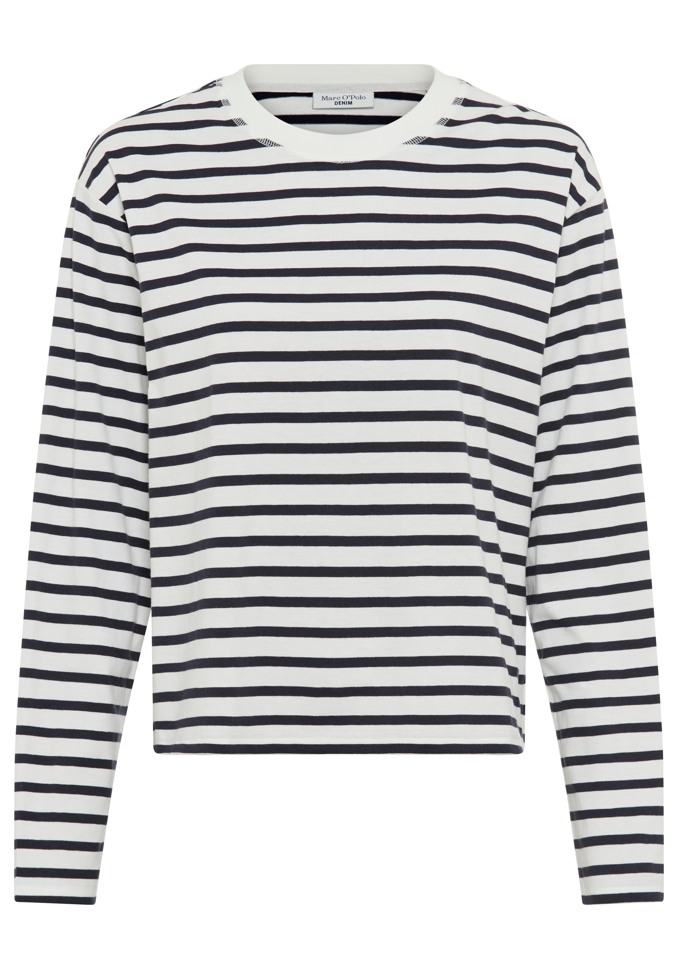 Marc O'Polo DENIM Longsleeve regular fit, aus Heavy Slub Jersey, Rundhals