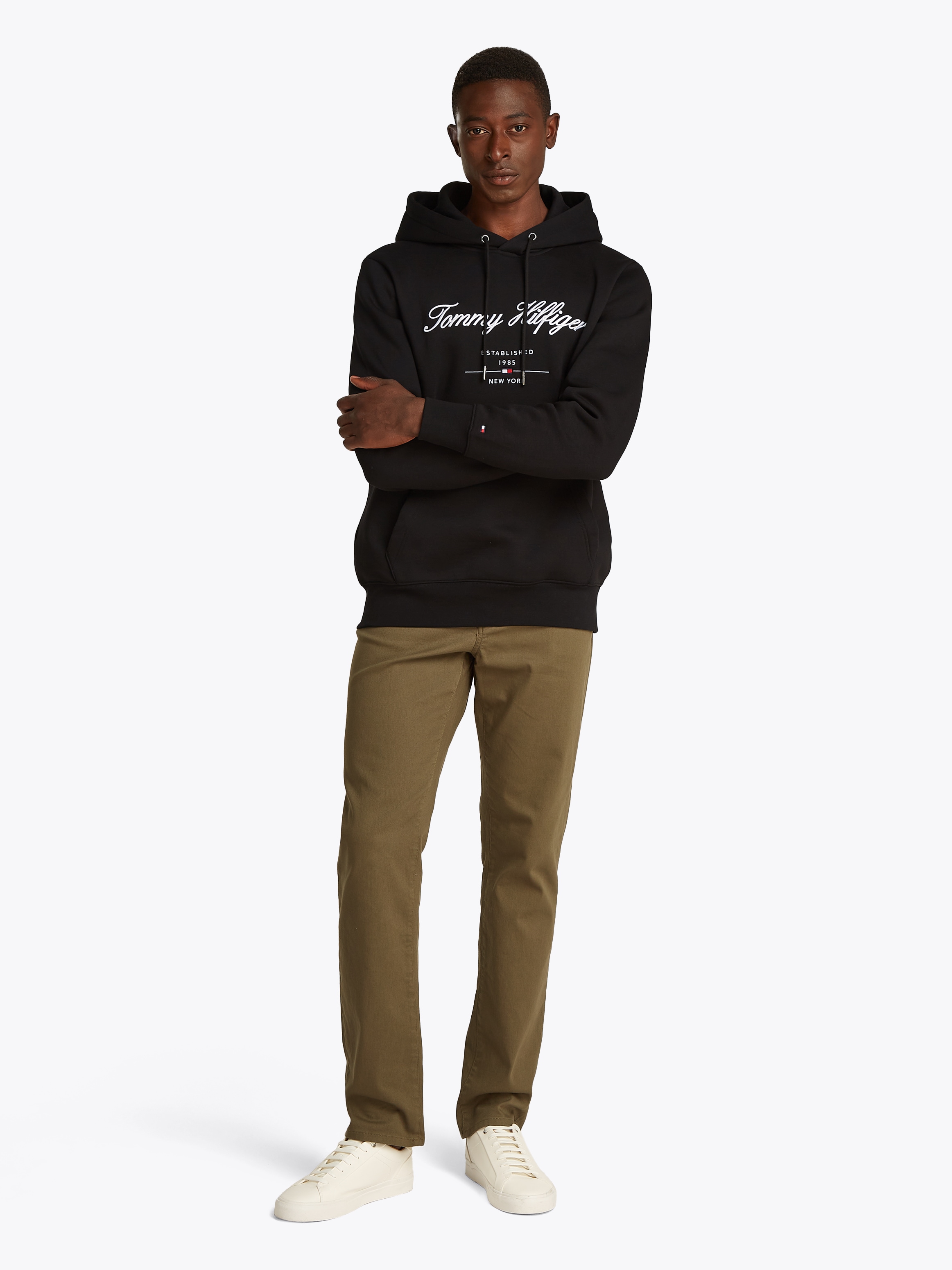 Tommy Hilfiger Hoodie »SCRIPT LOGO HOODY«, mit aufgesticktem Logo