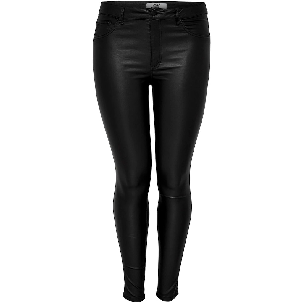 ONLY CARMAKOMA Skinny-fit-Jeans »CARPUNK REG SK COATED PANTS«, mit edel glänzender Beschichtung