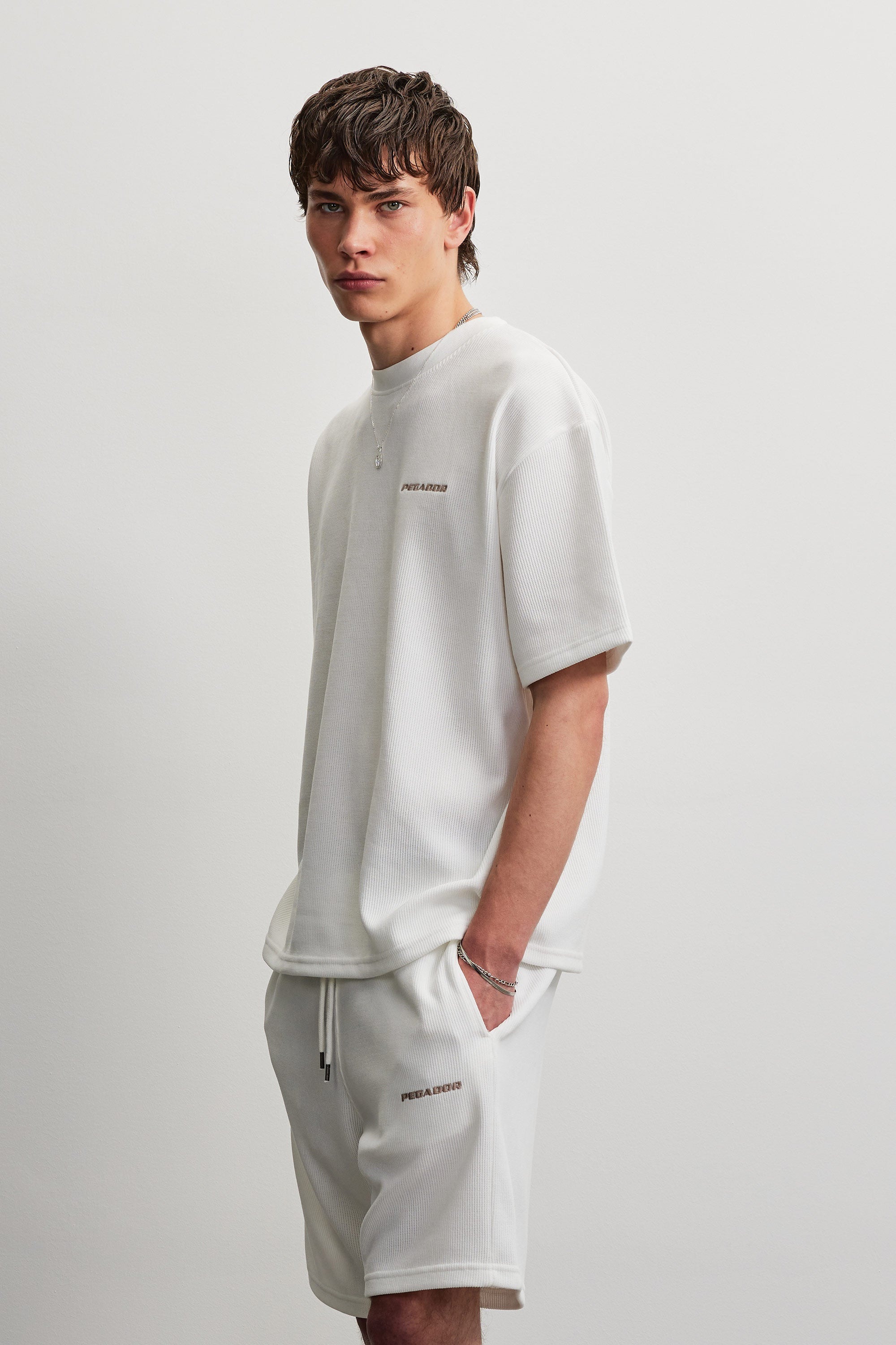 PEGADOR Rundhalsshirt »LAGOS OVERSIZED SOFT RIB TEE« Baumwolle, oversize fit