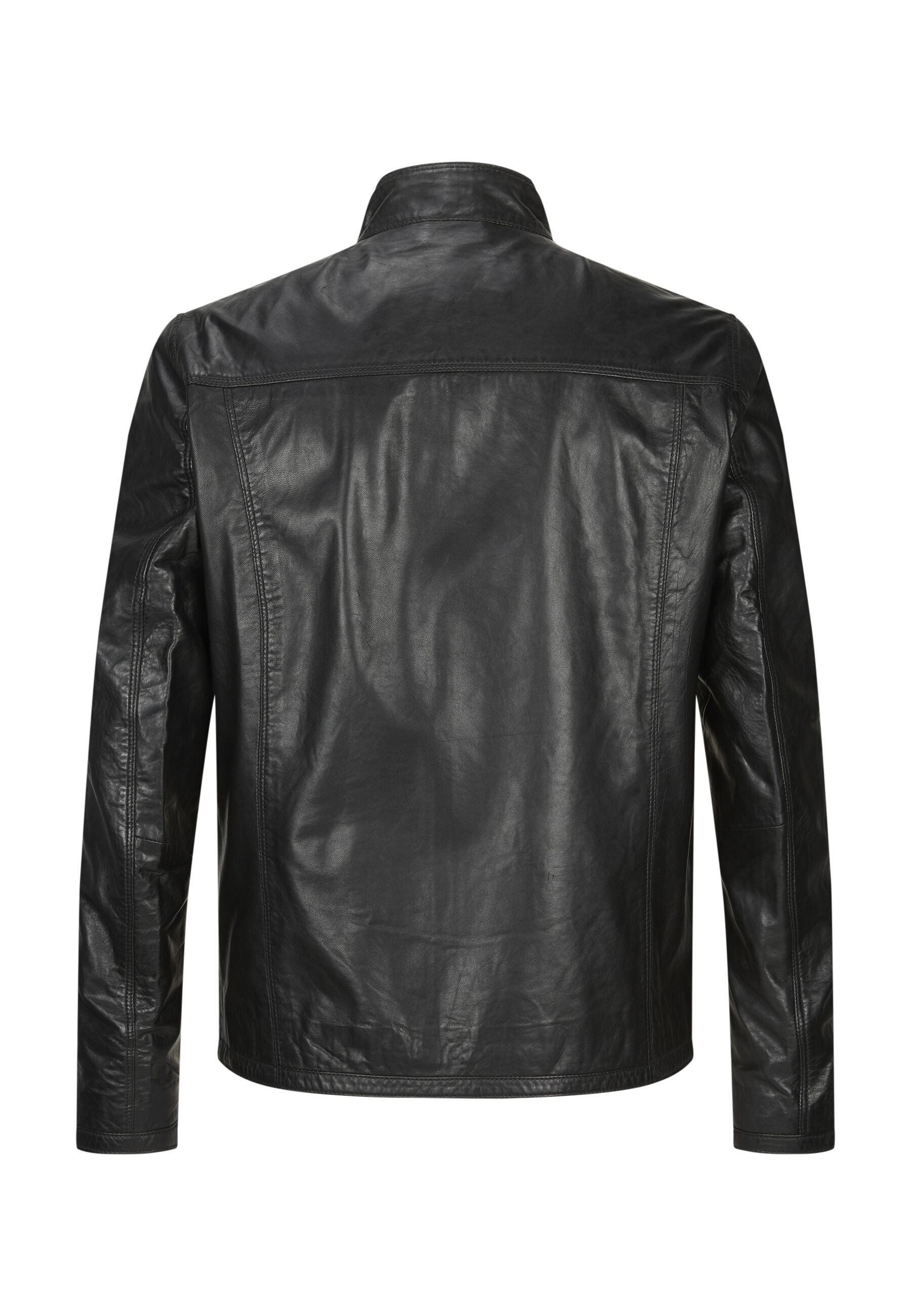 Milestone Lederjacke »MSMarco« ohne Kapuze robuste Metallreißverschlüsse