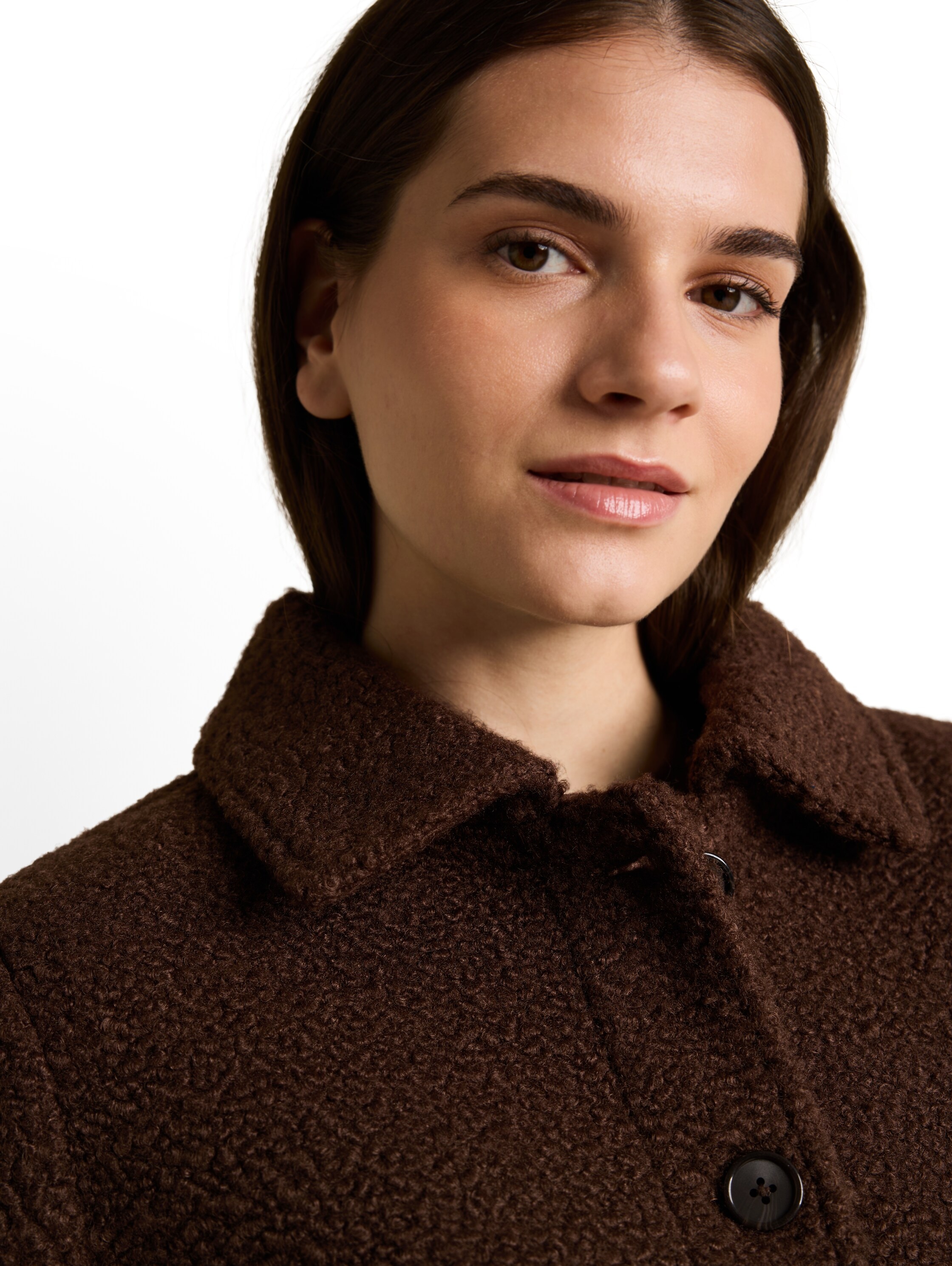 TOM TAILOR Fleecejacke ohne Kapuze mit Hemdkragen und Knopfleiste