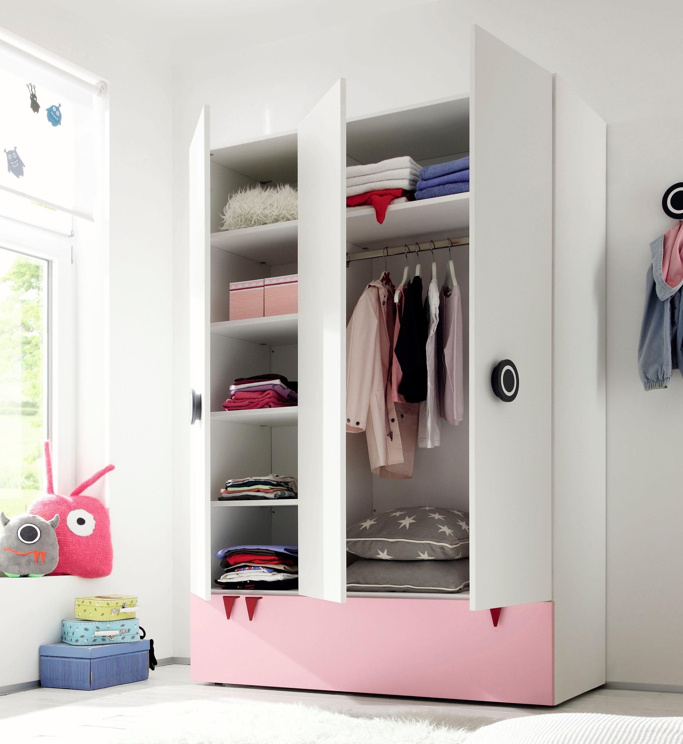 now! by hülsta Kleiderschrank »now! minimo«, mit schwarzen Augengriffen und Schublade, Breite 135 cm