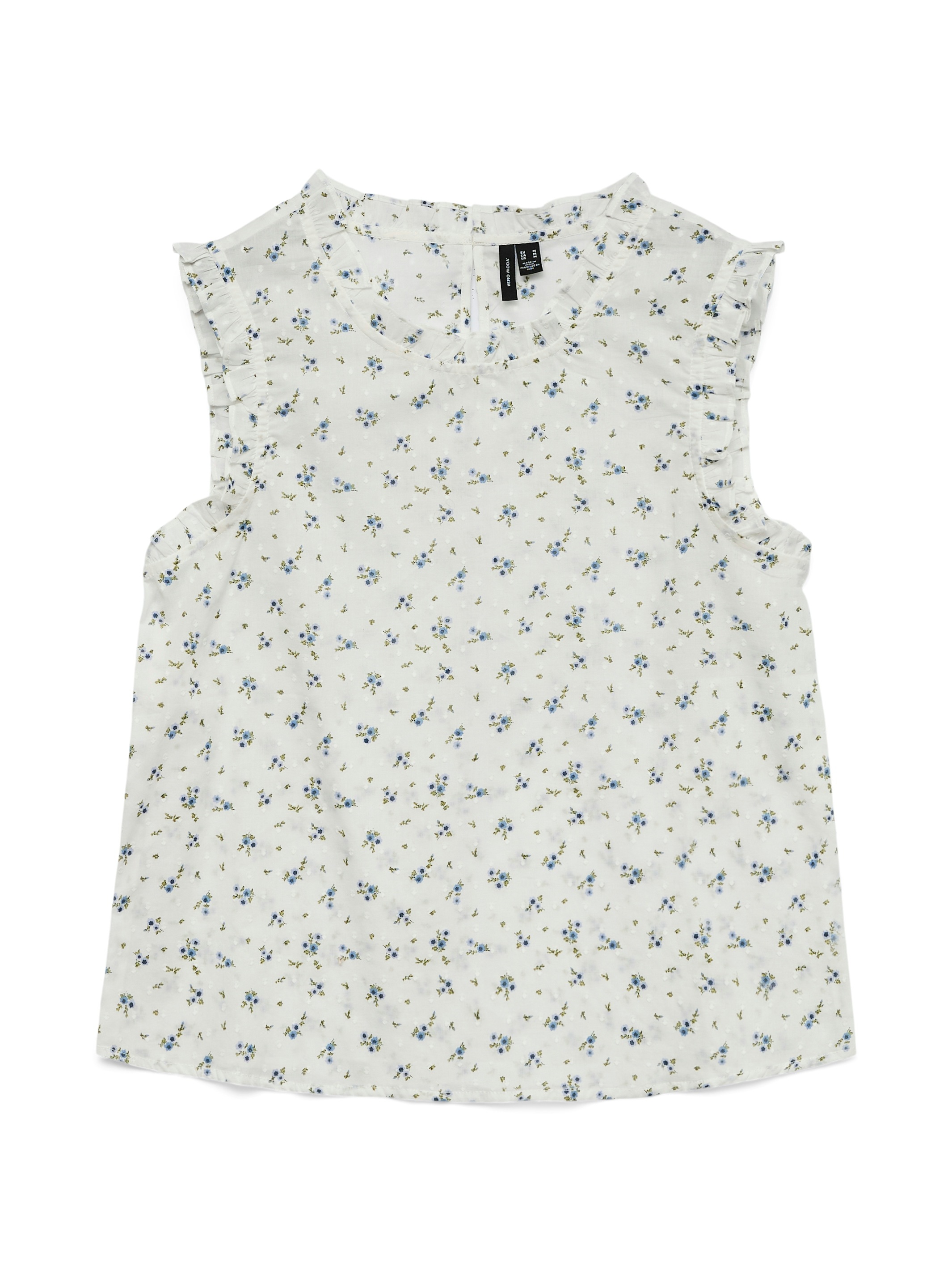 Vero Moda Rüschentop »VMTRINE SL TOP WVN NOOS« Baumwolle