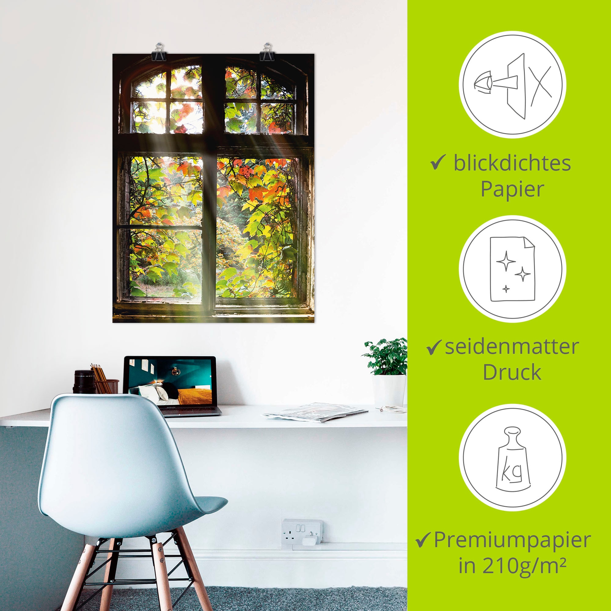 Artland Wandbild »Altbau« Fenster & Türen 1 Stk. tlg. als Alubild, Outdoorbild, Leinwandbild, Poster, Wandaufkleber