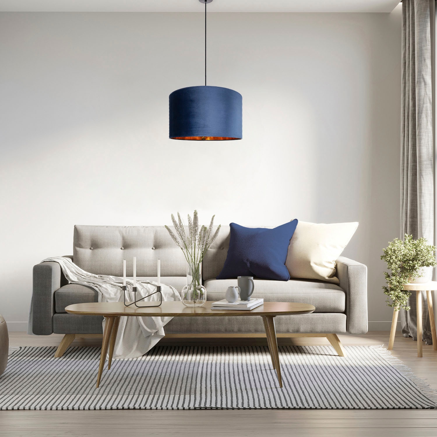 Paco Home Pendelleuchte »Hugo uni Wohnzimmer aus Kabel Unifarben Lampenschirm 1,5m OTTO Color«, E27 bestellen bei Deko Velour