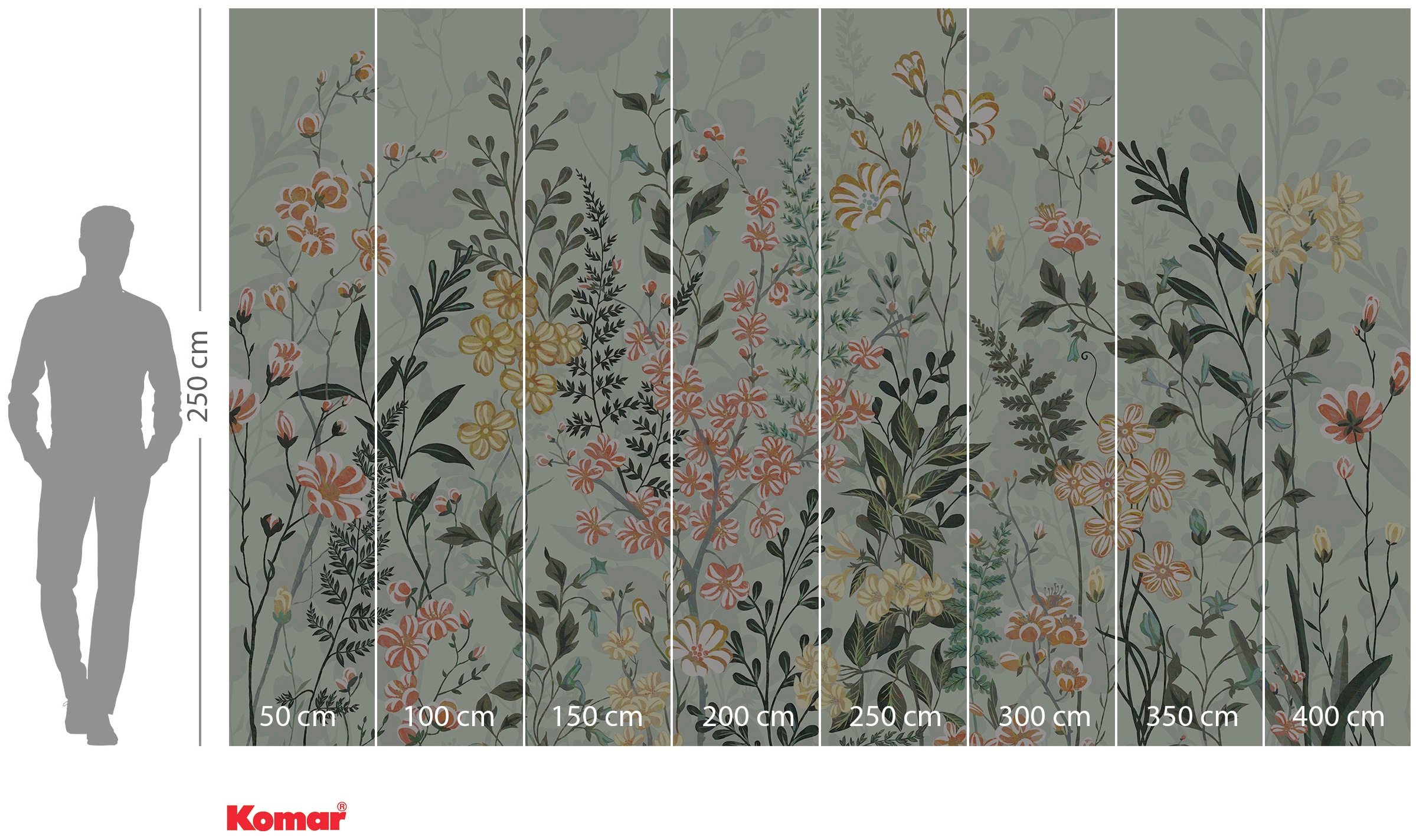 Komar Vliestapete »Digitaldruck Vlies -  Hay Meadow - Größe 400 x 250 cm« bedruckt glatt Wohnzimmer, Schlafzimmer