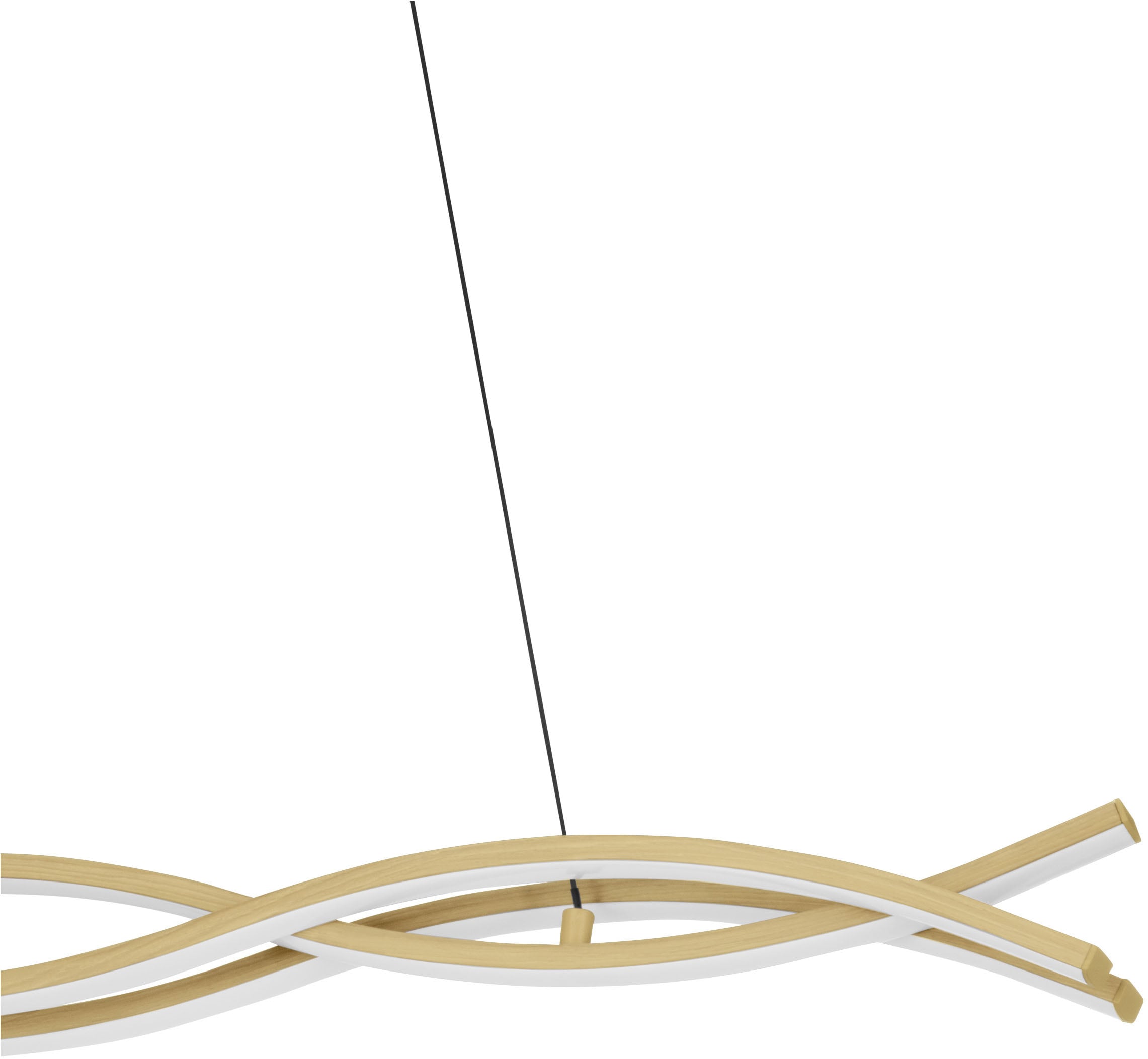 EGLO Hängeleuchte »LASANA 4 Pendellampe - Stahl, Alu - LED - 35W - IP20« LED-Modul 1 Stk. Warmweiß Hängelampe, Deckenlampe, Wohnzimmer, Esszimmer, L90 x B6 x H120 cm