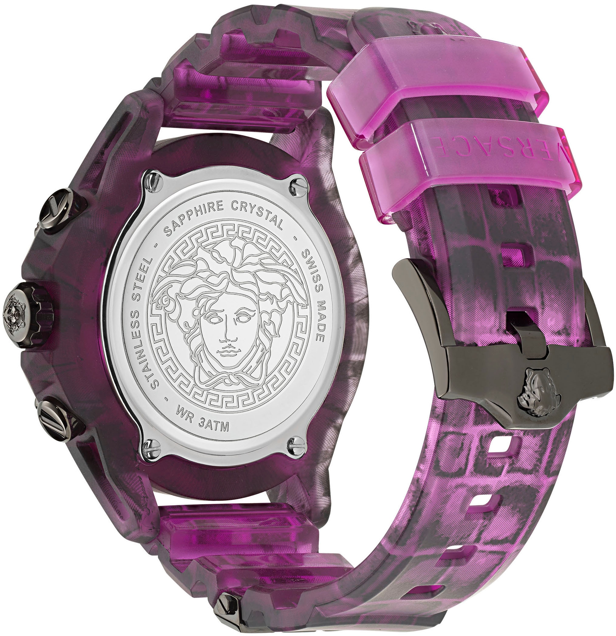 Versace Chronograph »ICON ACTIVE«, Quarzuhr, Armbanduhr, Damenuhr, Herrenuhr, Swiss Made, Polyurethanband