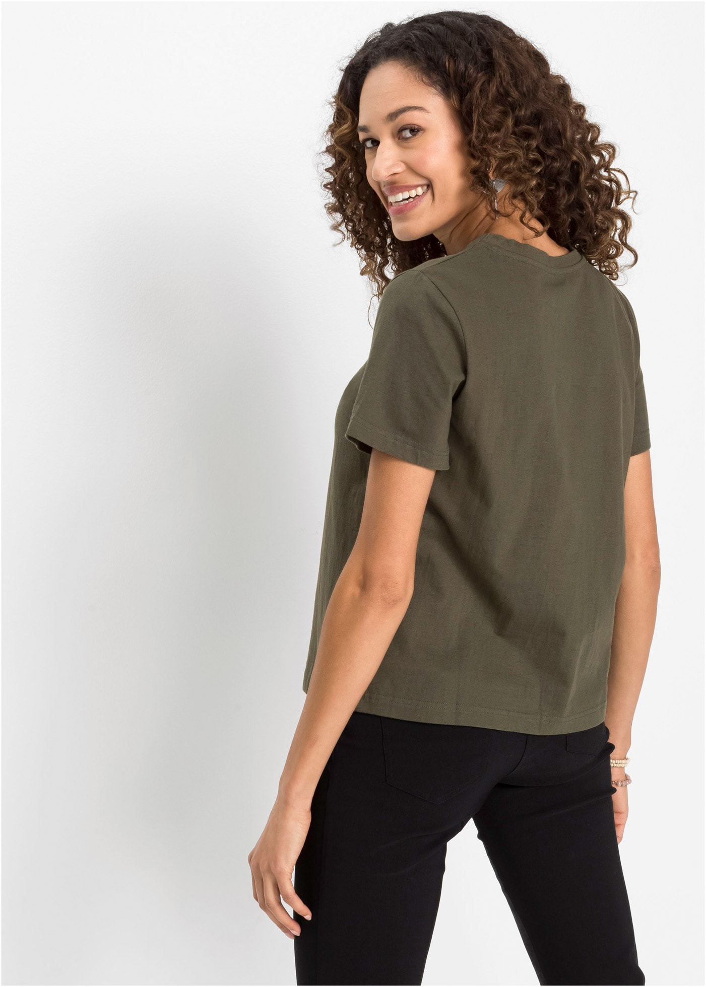 bonprix T-Shirt »T-Shirt aus reiner Baumwolle« T-Shirt aus reiner Baumwolle