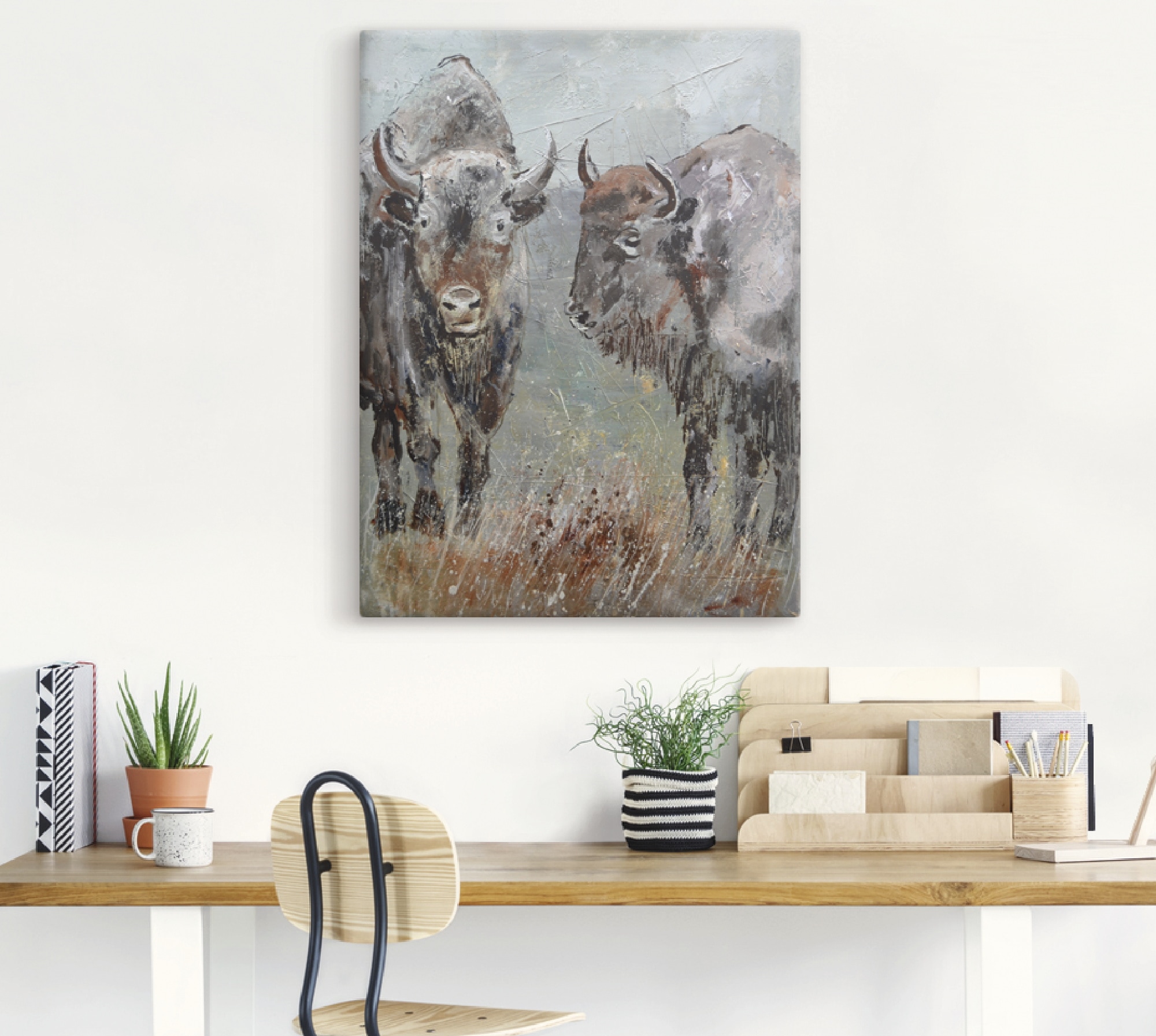 Artland Wandbild »Büffel«, Wildtiere, (1 Shop versch. als St.), Wandaufkleber Alubild, Poster OTTO Online Leinwandbild, oder in Größen im