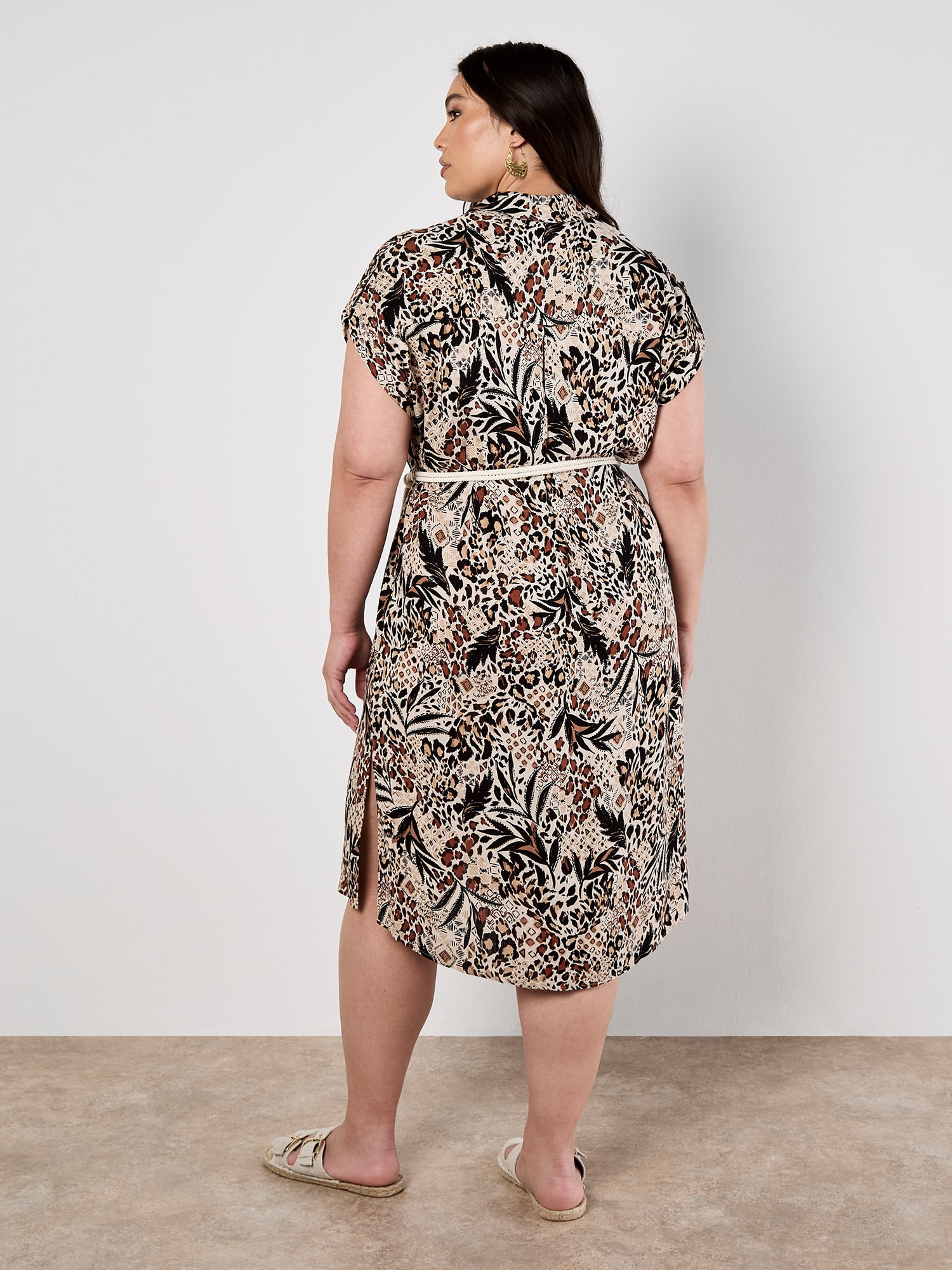 Apricot Hemdblusenkleid »Midikleid« 2 tlg. mit Kordel