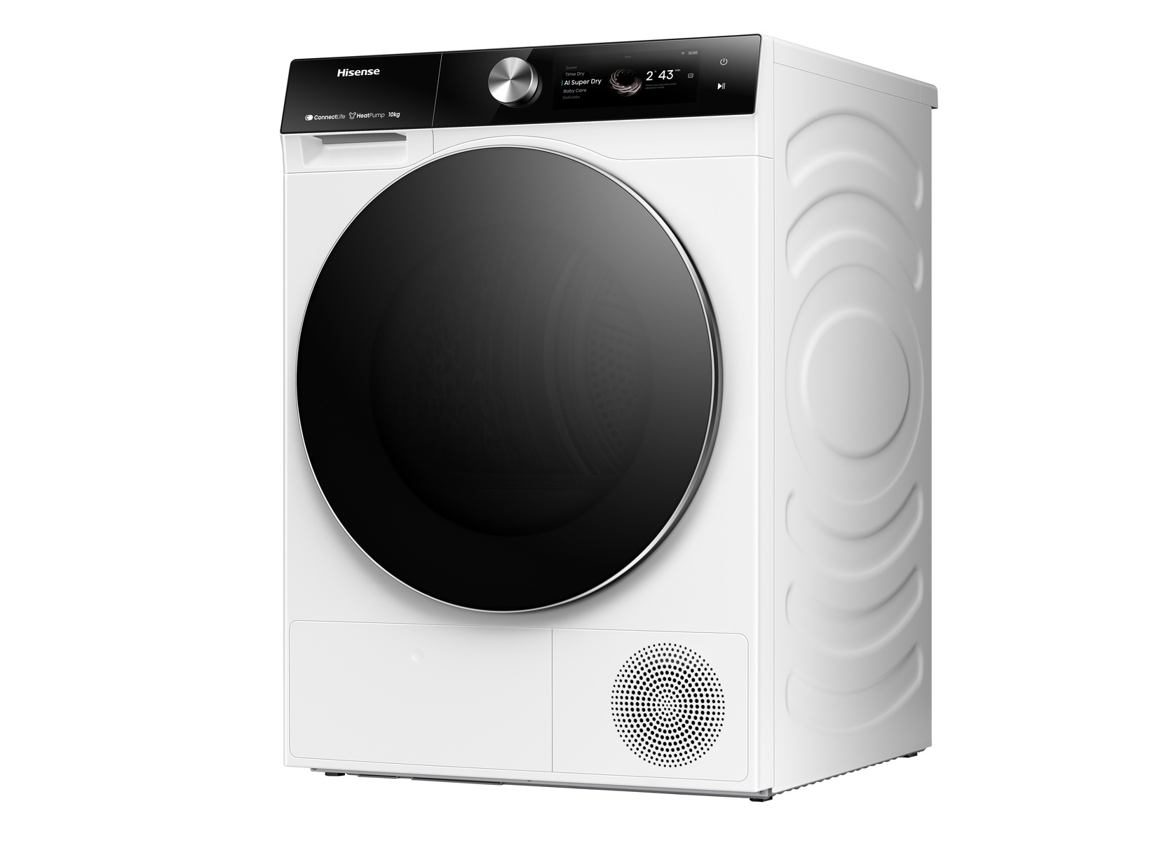 Hisense Wärmepumpentrockner »DH7S107BW«, 10 kg, Dynamisches TFT-Touch-Display