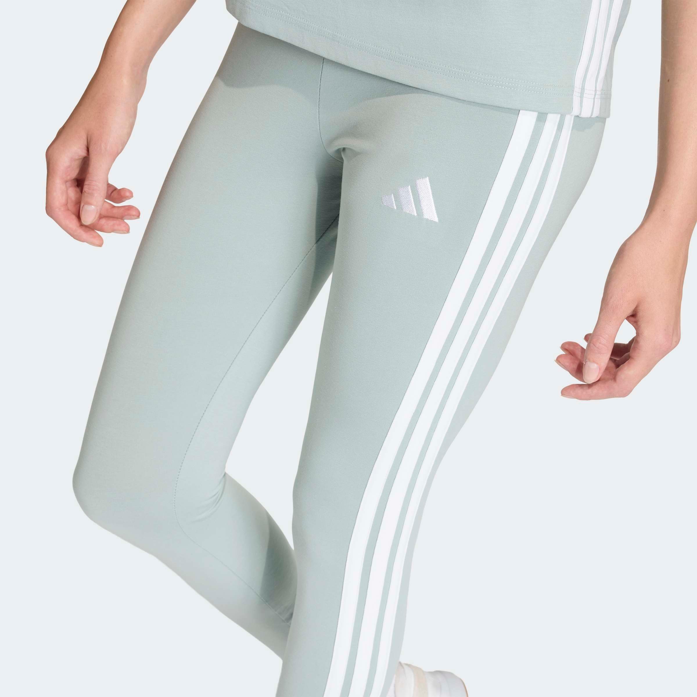 adidas Sportswear Trainingstights »ESSENTIALS 3-STREIFEN COTTON«  sportlicher Look mit 3-Streifen, aus Baumwolle und Elasthan