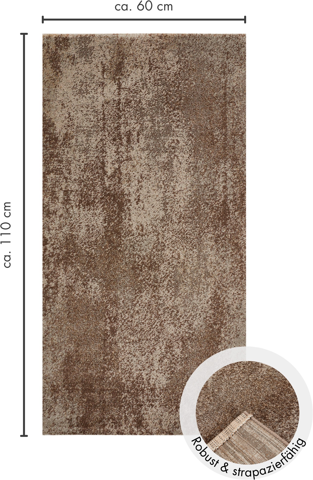 Andiamo Teppich »Luna«, rechteckig, 7 mm Höhe, Kurzflor, modernes Design, meliert