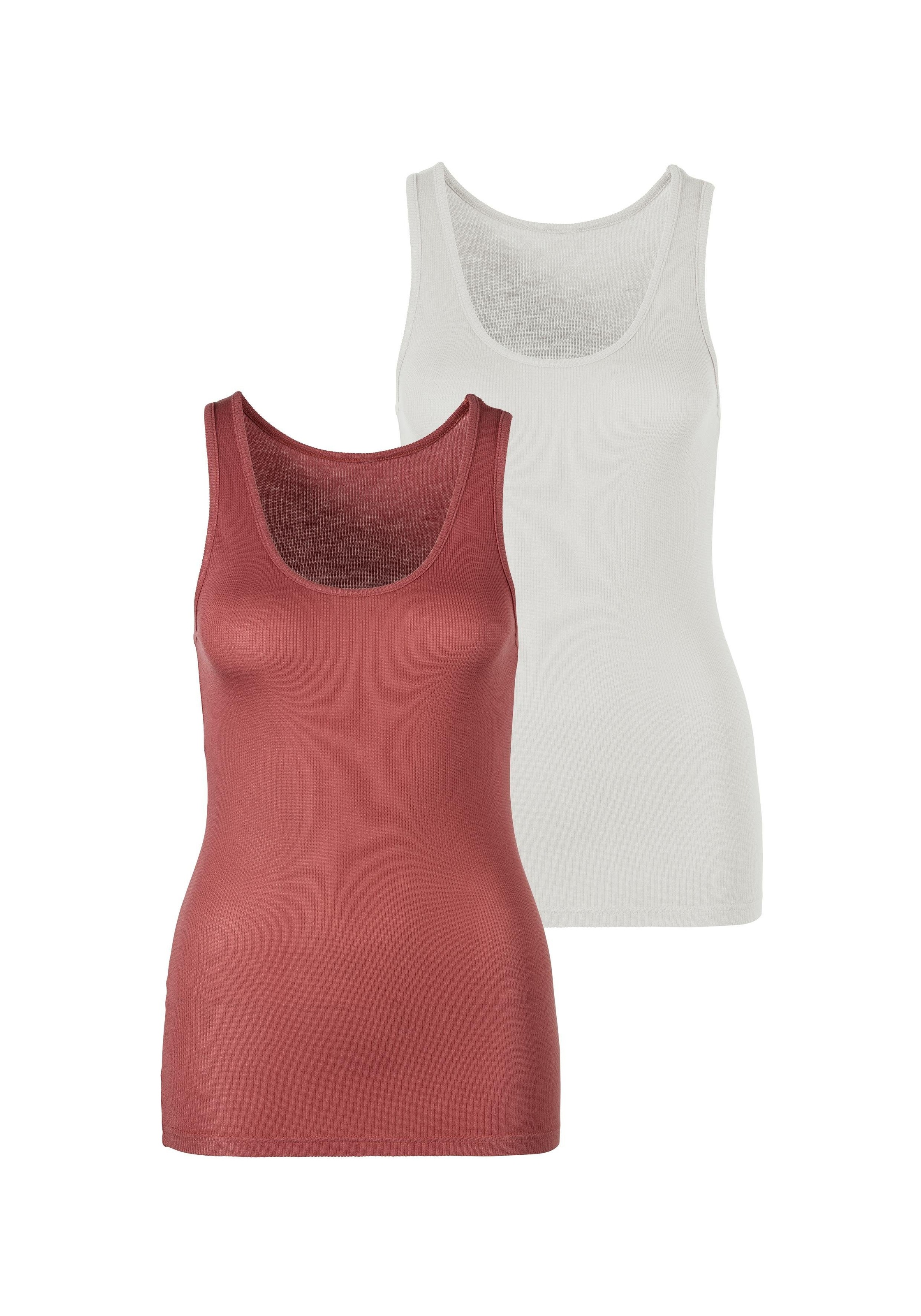 s.Oliver Bodywear Tanktop, (2er-Pack), aus besonders weicher Ripp-Qualität