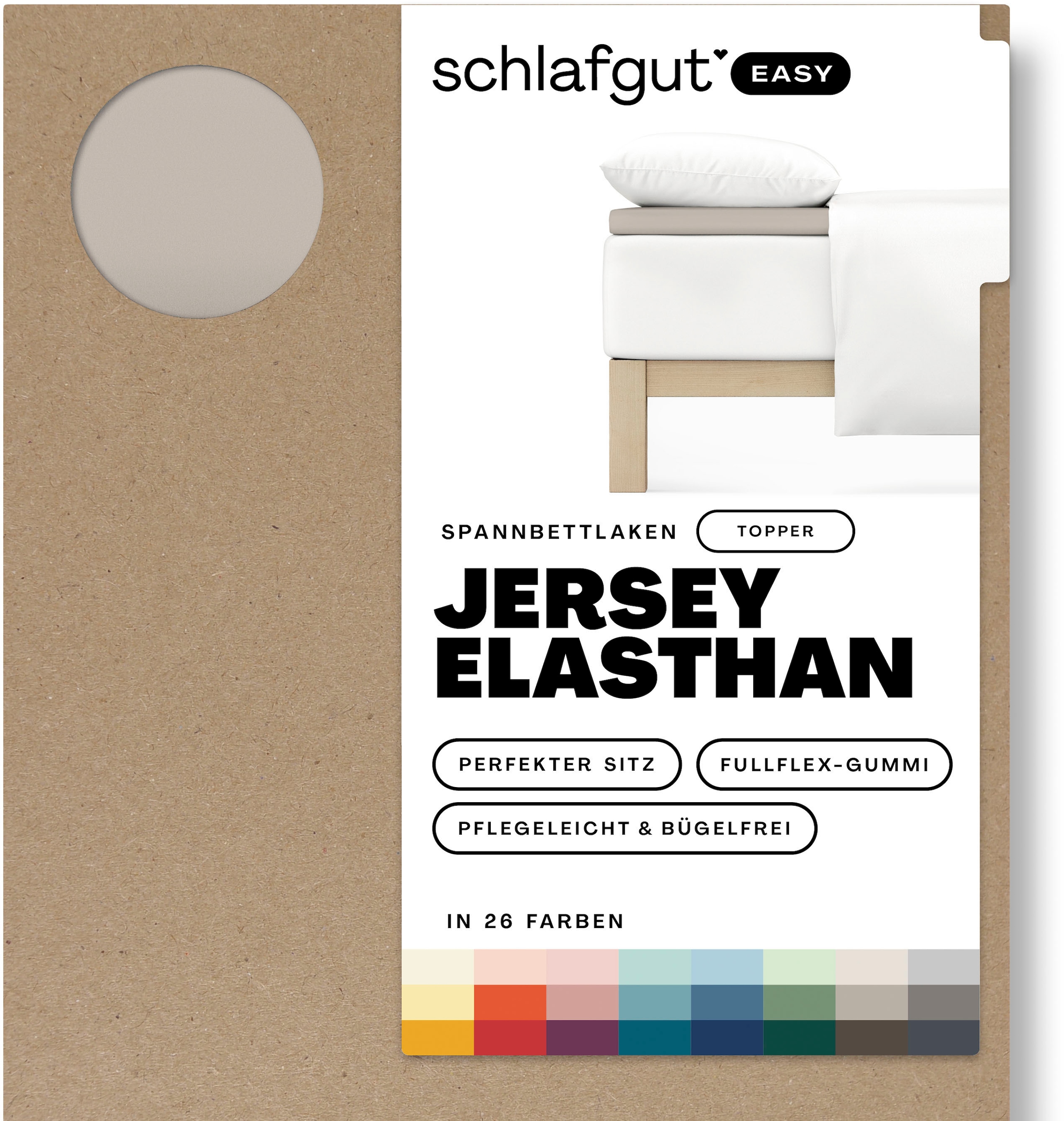 Schlafgut Spannbettlaken »EASY Jersey Elasthan Topper«, MADE IN GREEN by OEKO-TEX®
