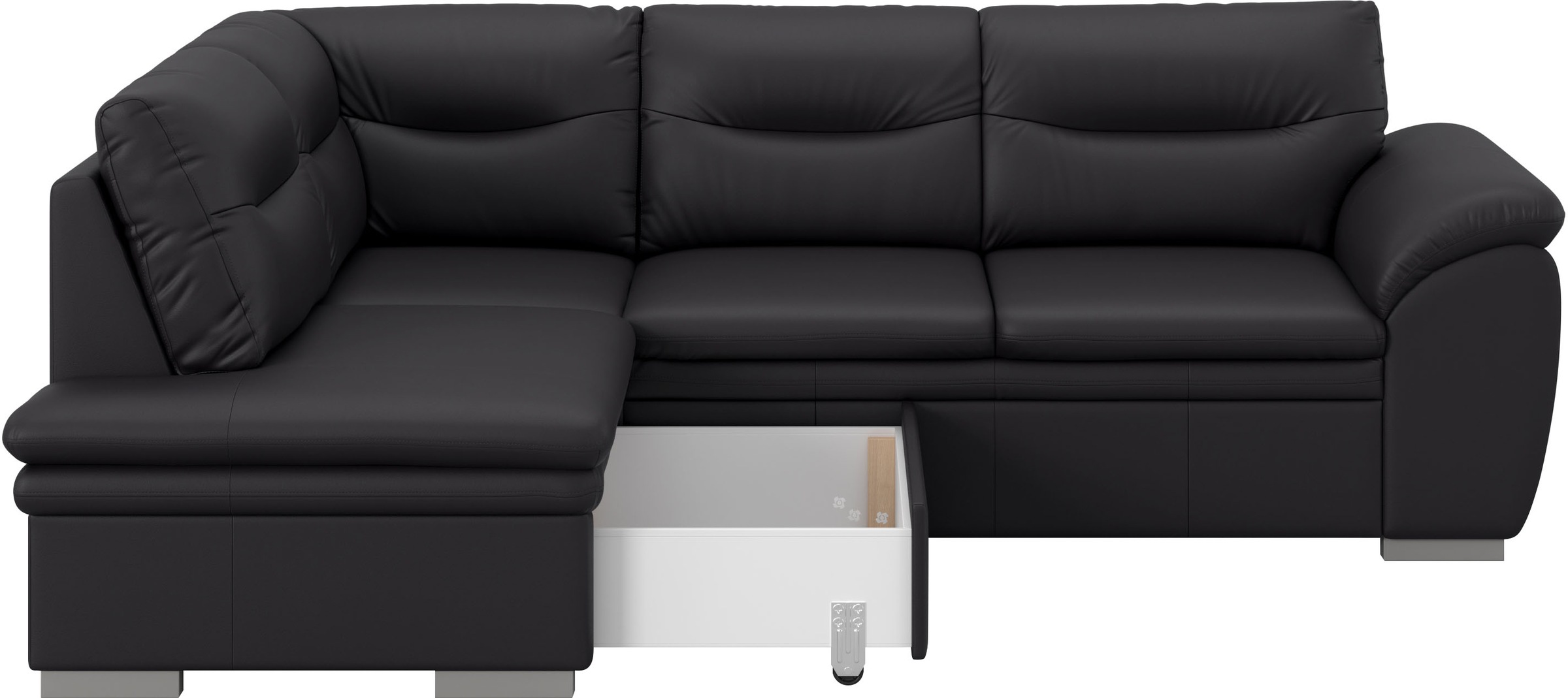 COTTA Ecksofa »Leandra L-Form« wahlweise mit Schlaffunktion & Bettkasten