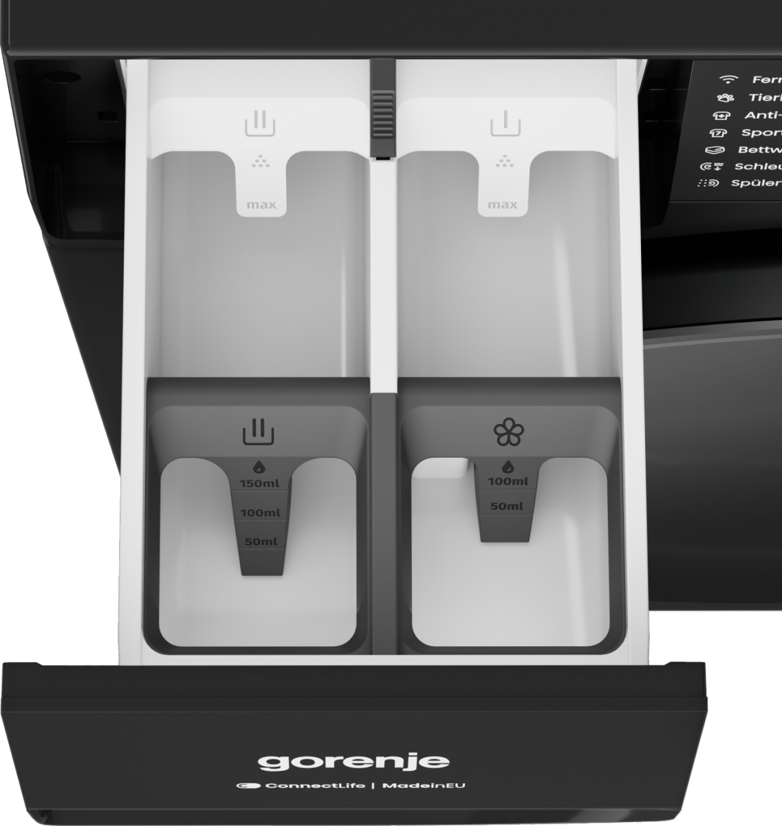 GORENJE Waschmaschine G400 »W53G494A1P1B« 9 kg 1400 U/min selbstreinigende Waschmittelschublade, FastWash