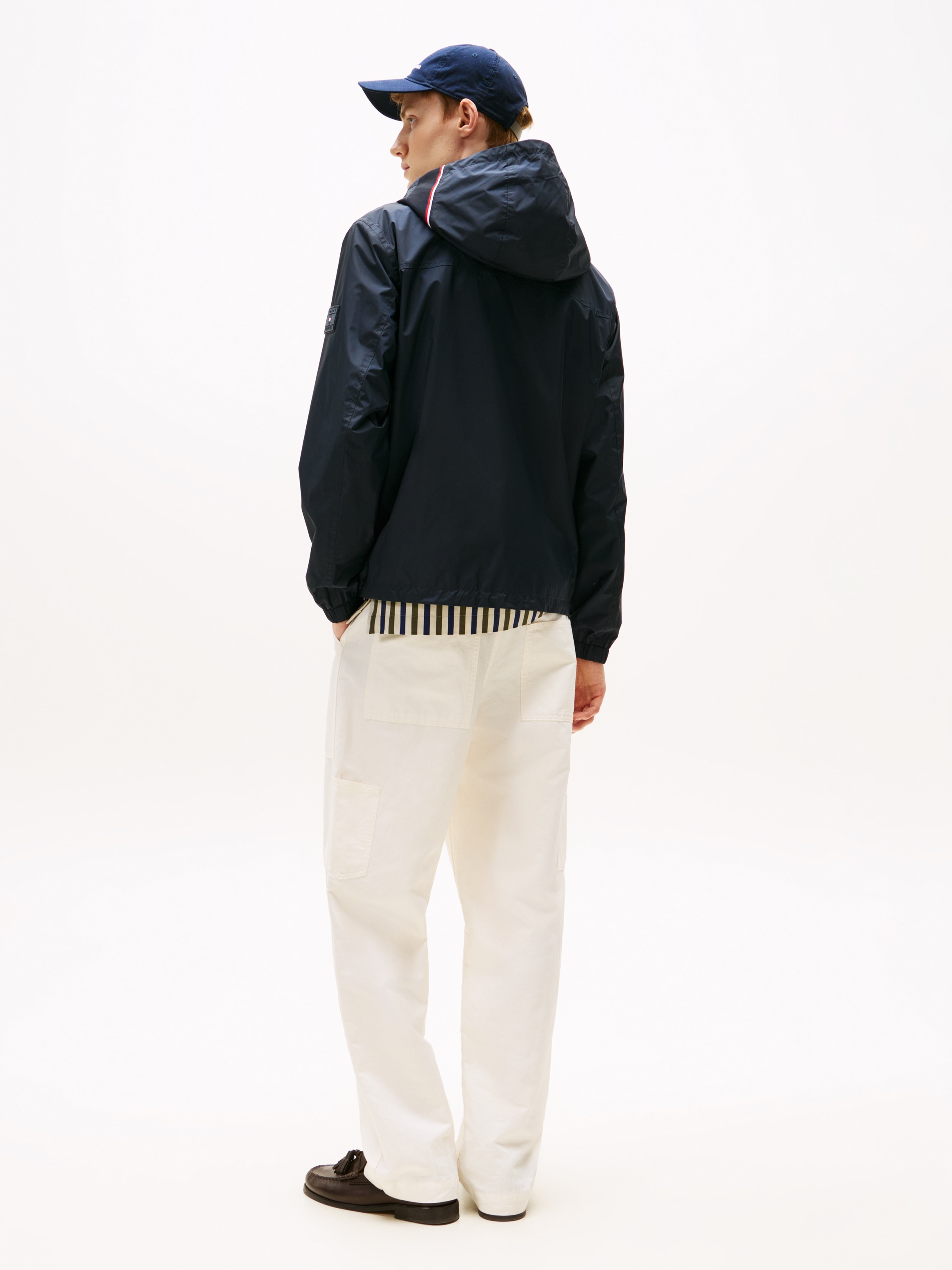 Tommy Hilfiger Blouson »RWB HOODED JACKET«, mit Kapuze, elastische Bündchen, wasserabweisend