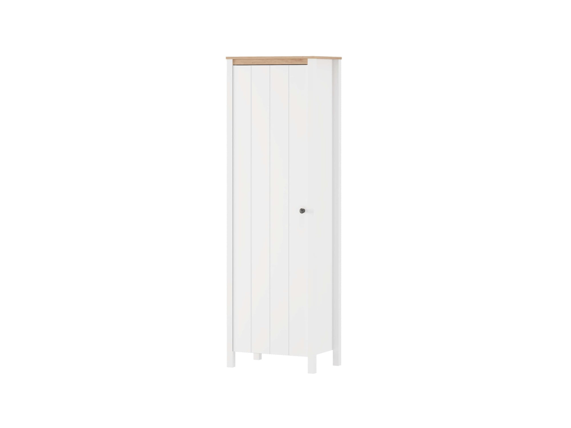 Home affaire Garderobenschrank »Bedford, Stauraumschrank, Flurschrank, ausziehbare Kleiderstange« MDF-Profil 2D ummantelt, Hotstamping, 1mm ABS-Kanten, 4 Einlegeböden