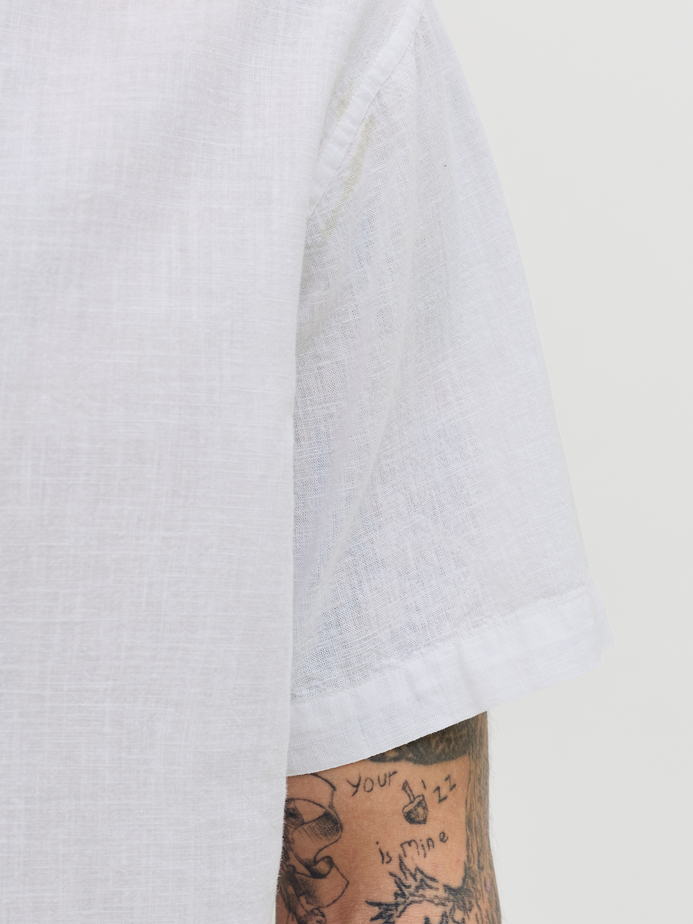 Jack & Jones Kurzarmhemd »JJESUMMER LINEN BLEND SHIRT S/S SN« Baumwolle mit Leinen, regular fit