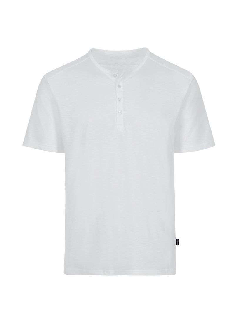 Trigema T-Shirt »TRIGEMA T-Shirt mit Knopfleiste DELUXE Baumwolle«, (1 tlg.)