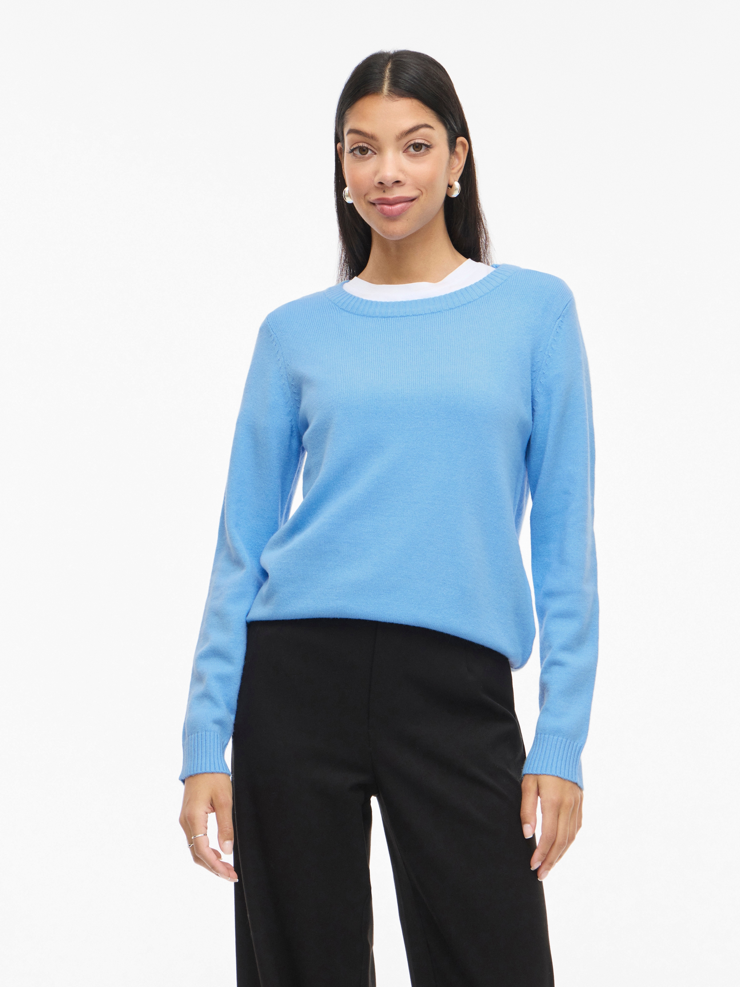 Vila Rundhalspullover »VIRIL O-NECK L/S  KNIT TOP - NOOS« Viskosemischung, regular fit