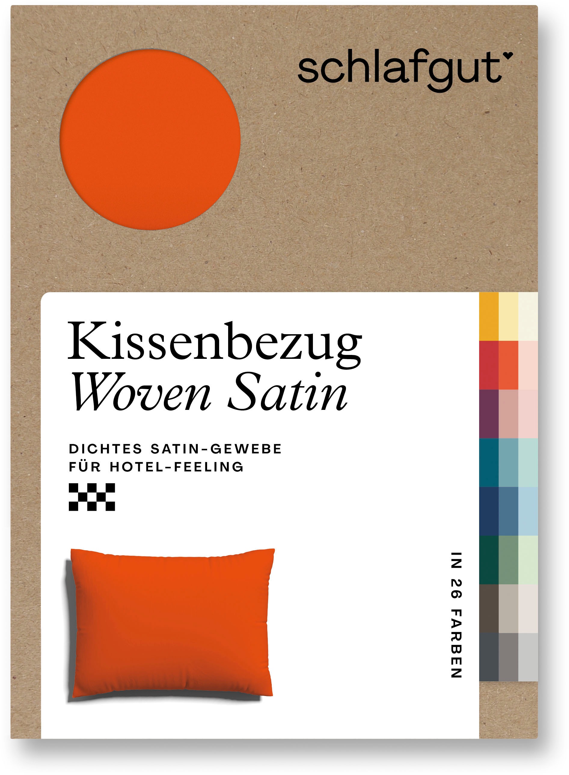 Schlafgut Kissenbezug »Woven Satin aus Mako-Baumwolle, langlebig, pflegeleicht, dicht gewebt«, (1 St.), Kissenhülle mit Reißverschluss, passender Bettbezug erhältlich