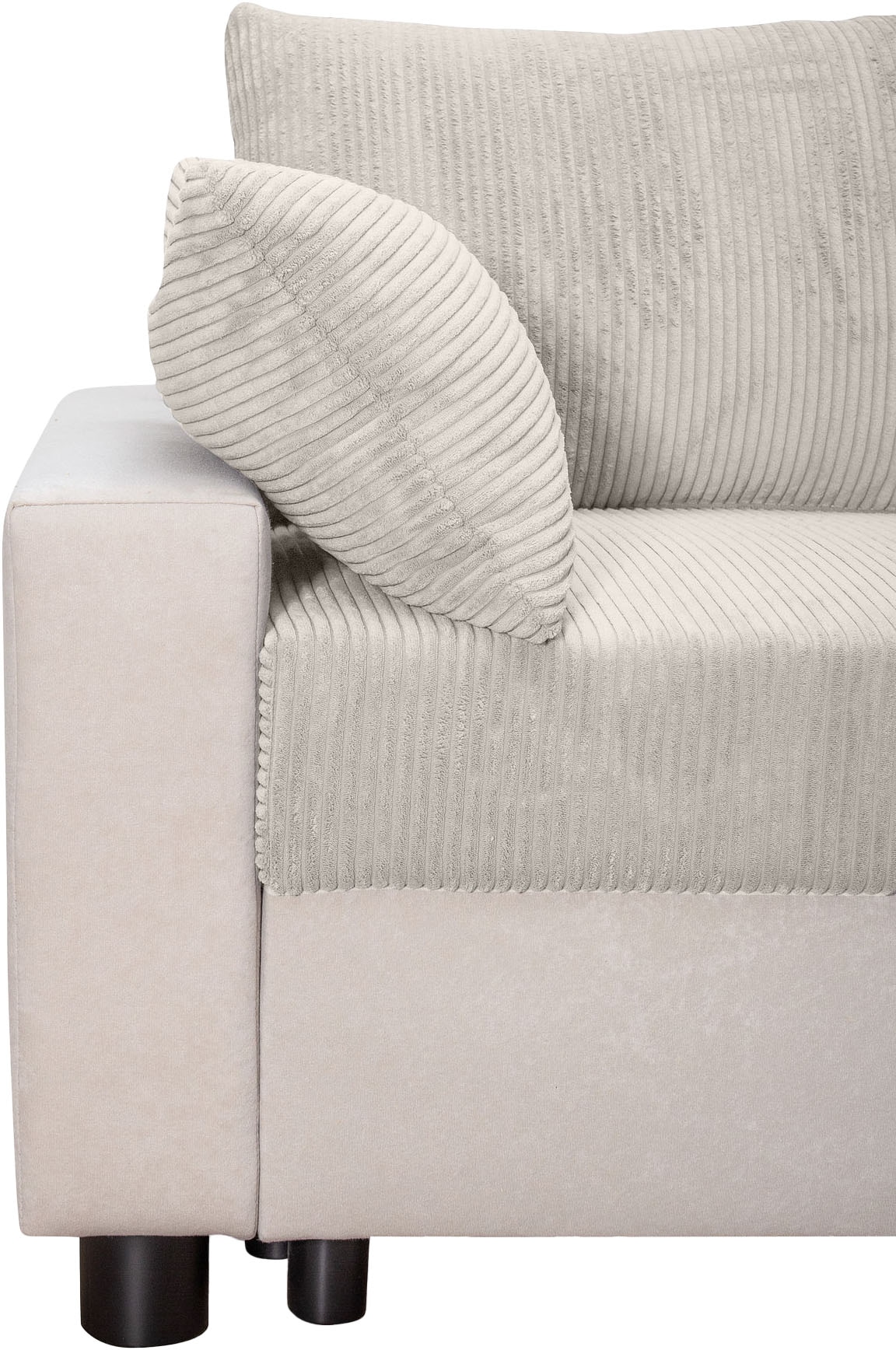 COLLECTION AB Ecksofa »Parma L-Form«, mit Schlaffunktion und Bettkasten, inklusive Kissen, Bonellfederkern