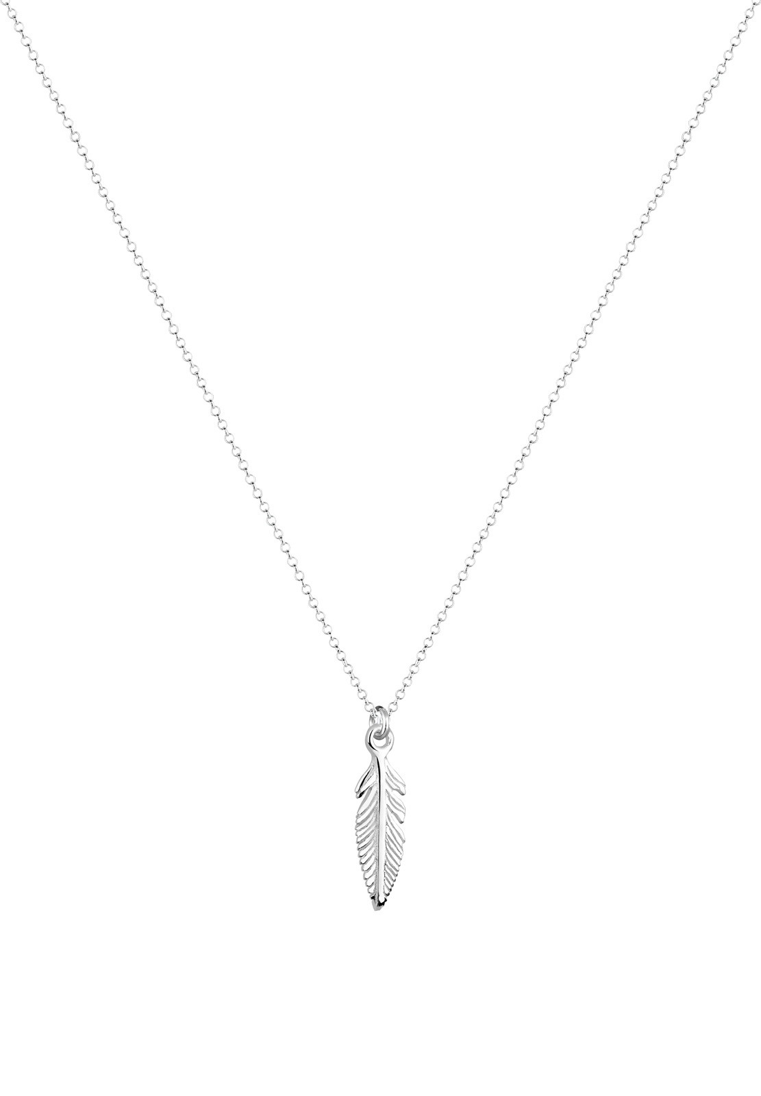Elli Kette mit Anhänger »Halskette Feder 925 Sterling Silber«