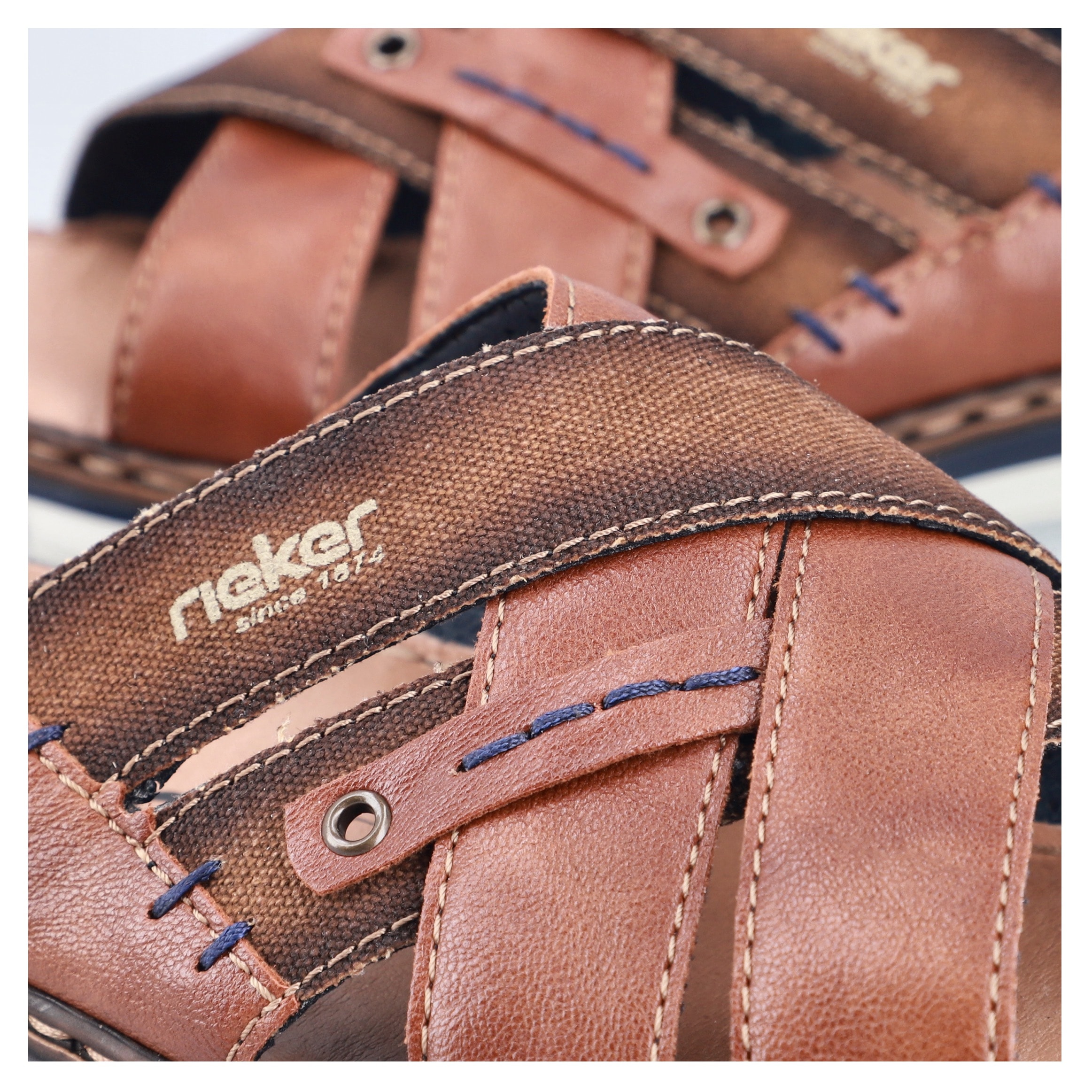 Rieker Pantolette, Sommerschuh, Schlappen, Poolslides, mit Leder-Innensohle